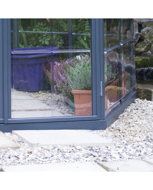 Invernadero de Policarbonato Hexagonal Oasis 245 x 212 cm Gris oscuro-10