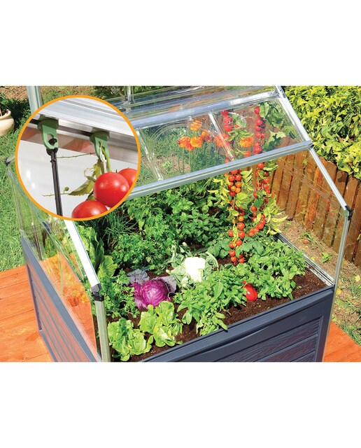 Invernadero de Policarbonato Plantt Inn 118 x 116 cm Plateado-13