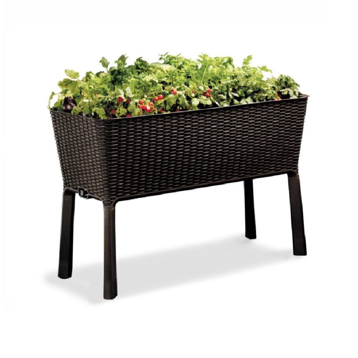 Huerto Urbano Elevado Easy Grow 114x49,3x75,7 cm y 120L Marrón-2