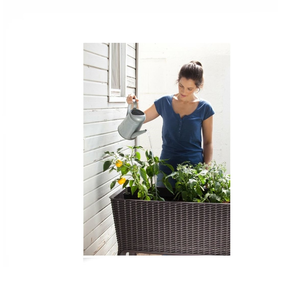 Huerto Urbano Elevado Easy Grow 114x49,3x75,7 cm y 120L Marrón-6