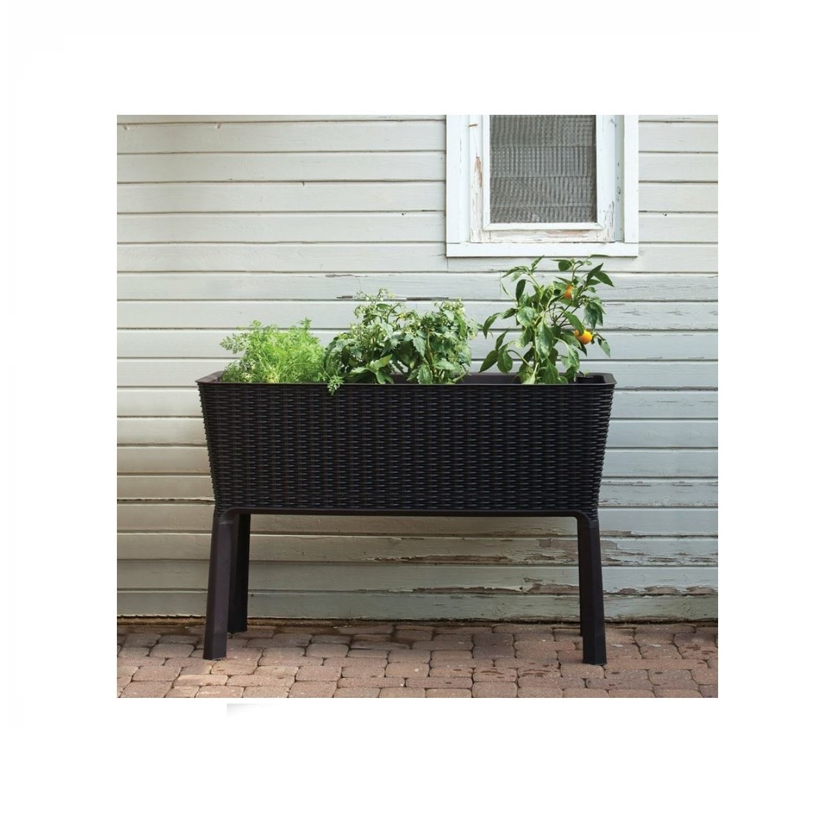Huerto Urbano Elevado Easy Grow 114x49,3x75,7 cm y 120L Marrón-7
