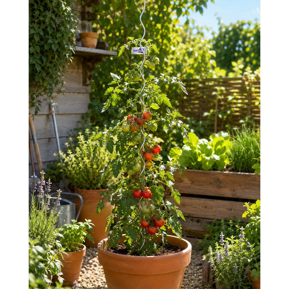 Tutor tomatera Flower de 7 mm, 1,80 m 2