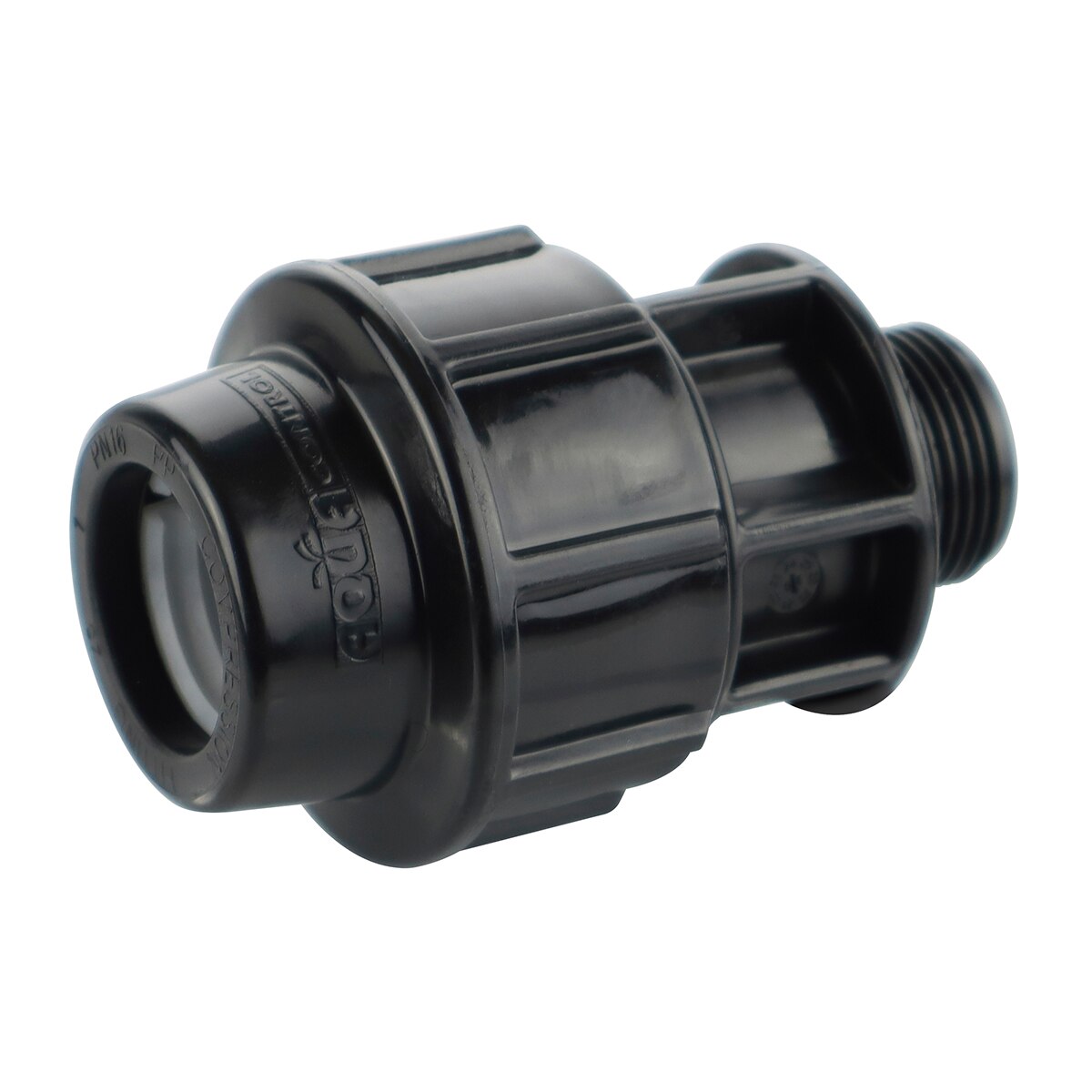 Terminal rosca macho polietileno Negro-1