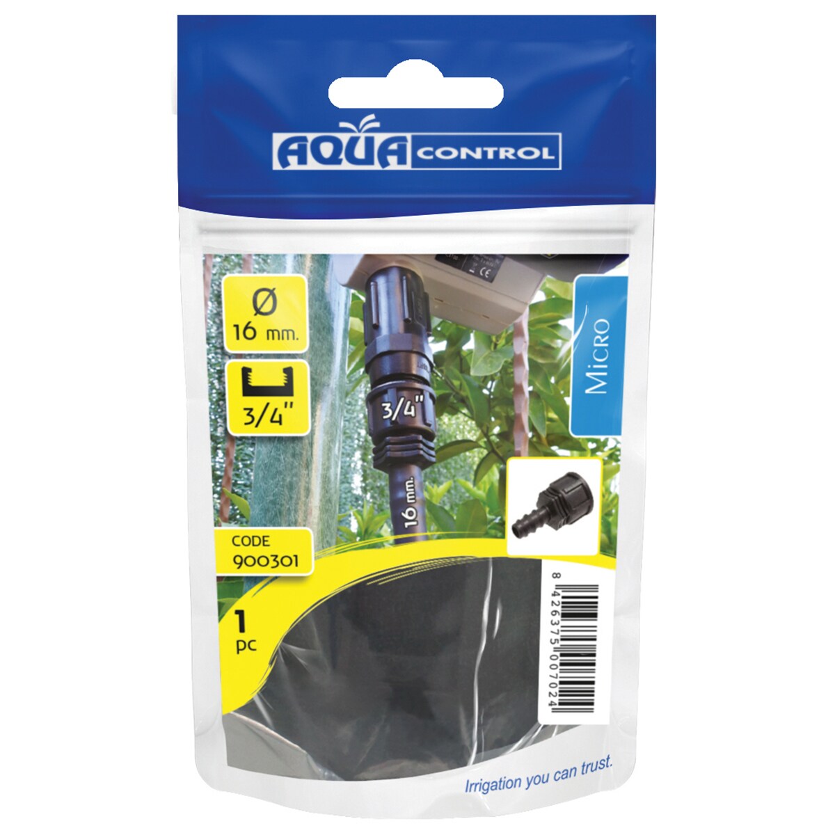 Adaptador hembra 16 x 3/4 '' 3