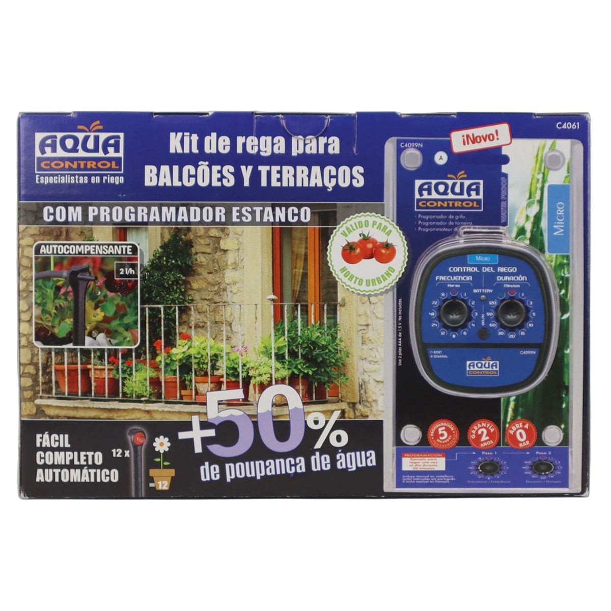 Kit de Rega Gota a Gota com Programador para Varandas C4099 4