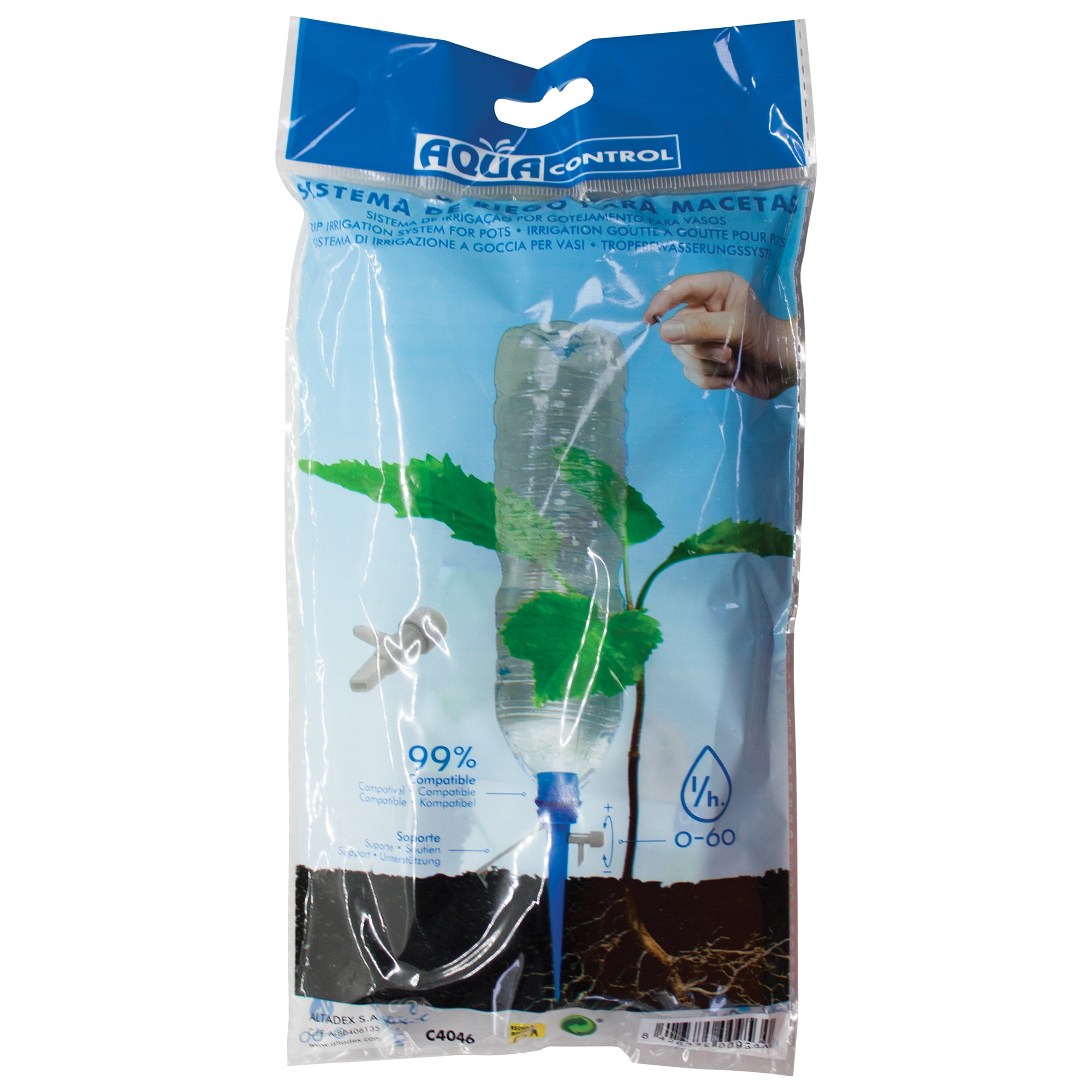 Pack 6 Conos de Riego por Goteo Regulables Azul-11