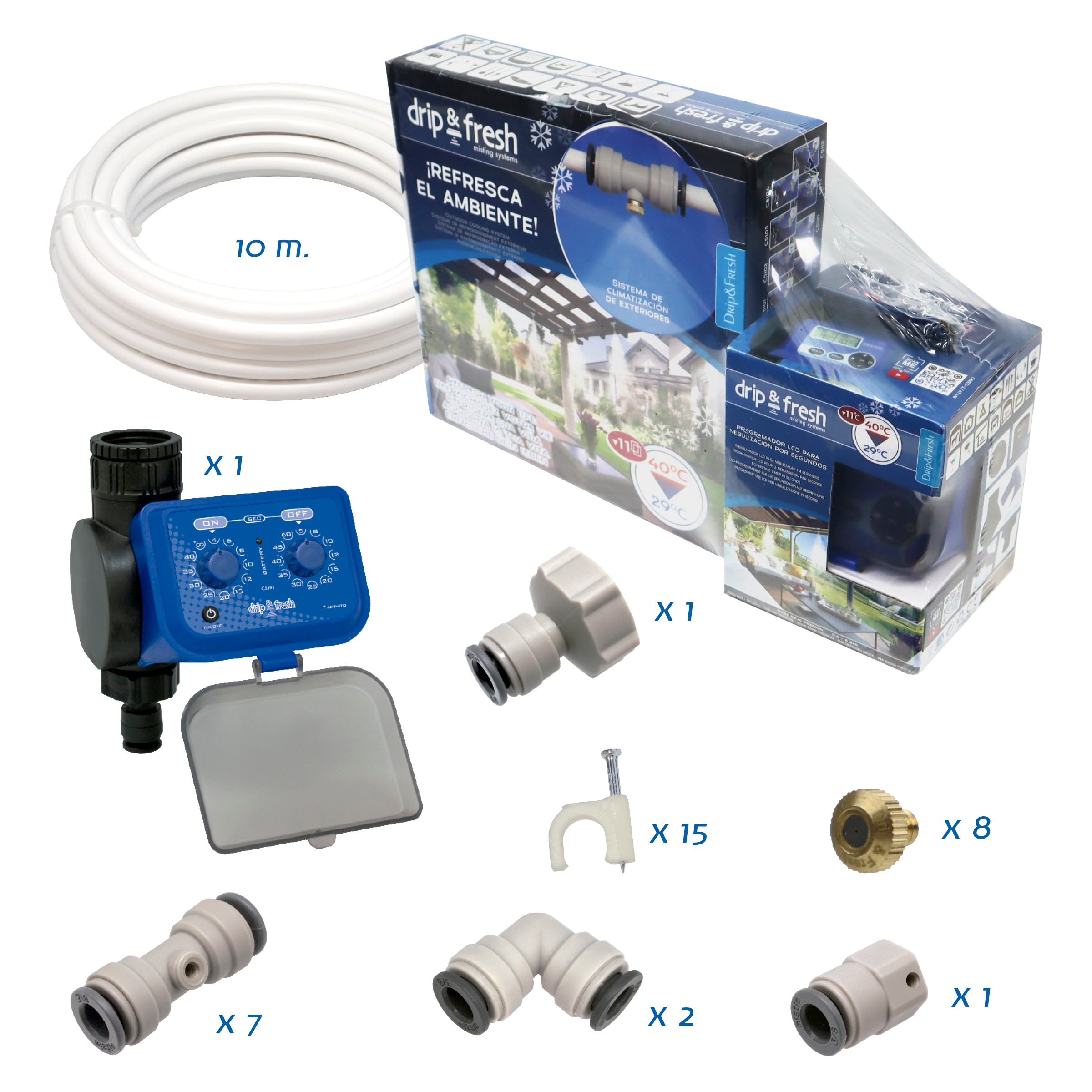 Kit completo de nebulización con programador analógico C5121 Azul-2