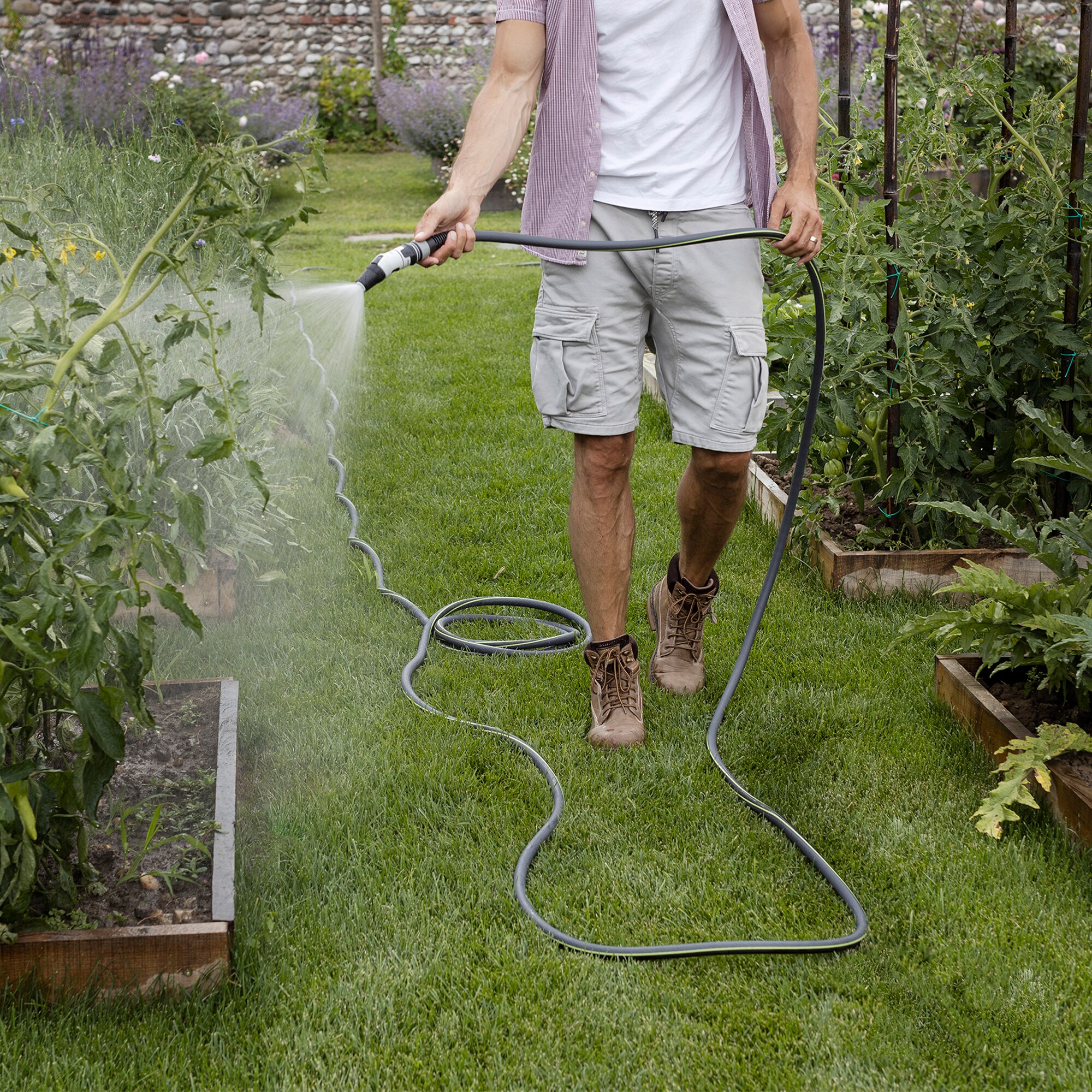 Manguera de jardín 'force' Ø12,5 mm x 15 m equipada Gris-4