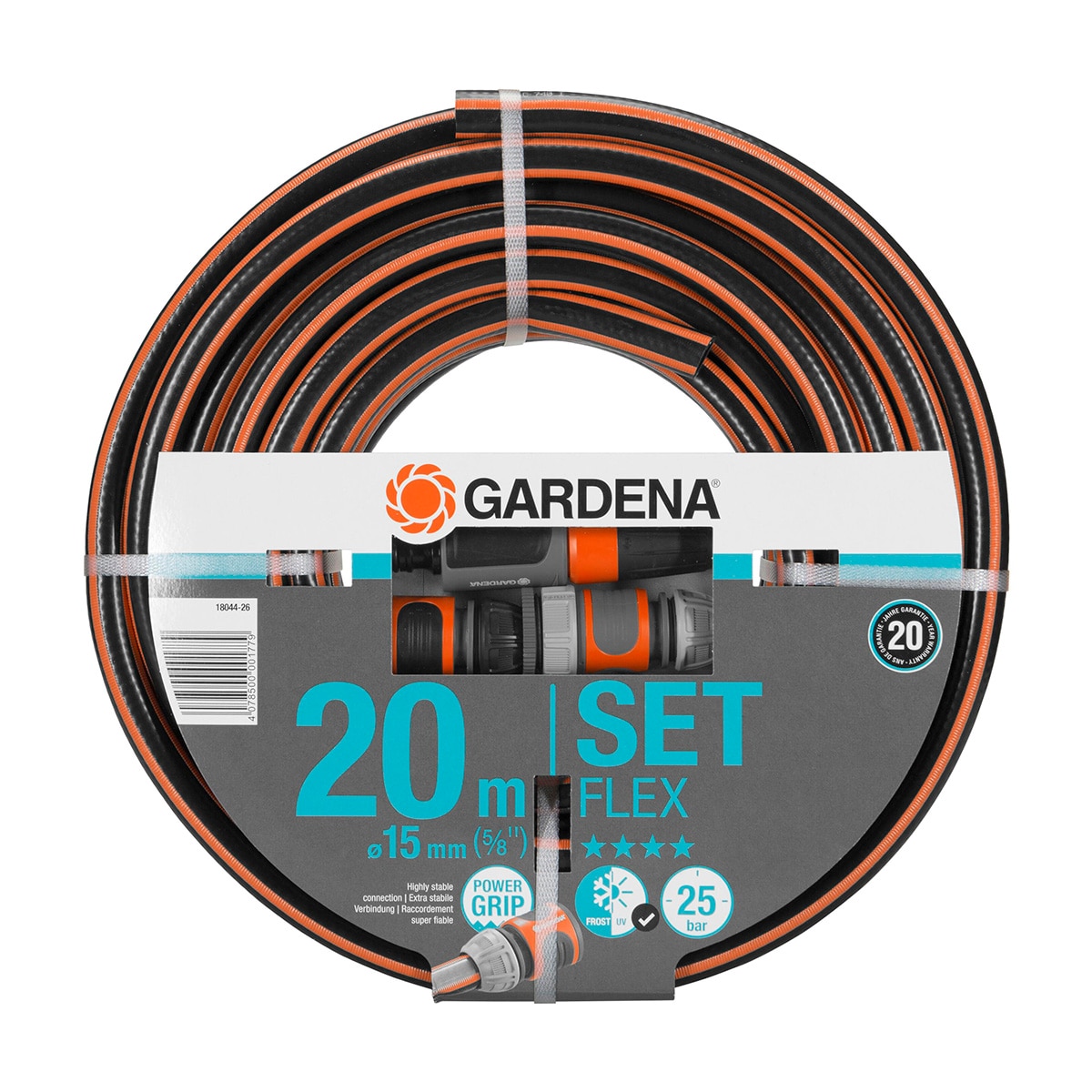Imagen 0 de Set de manguera Flex Ø 15 mm con 20 m de manguera, lanza y accesorios de riego.