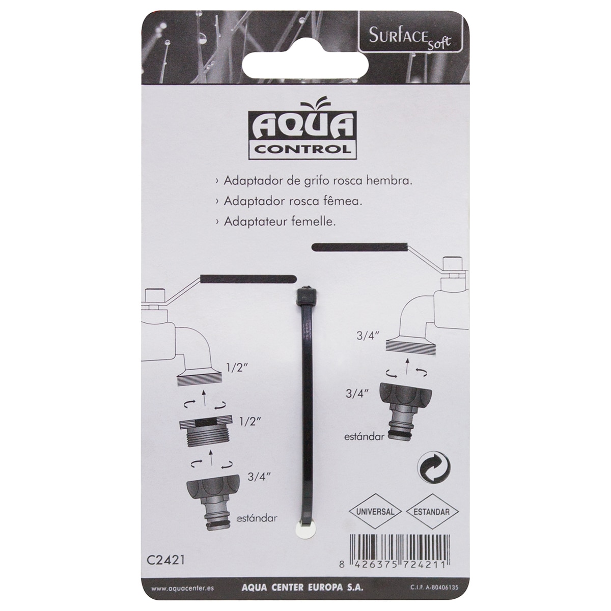 Adaptador rosca hembra bimaterial 3