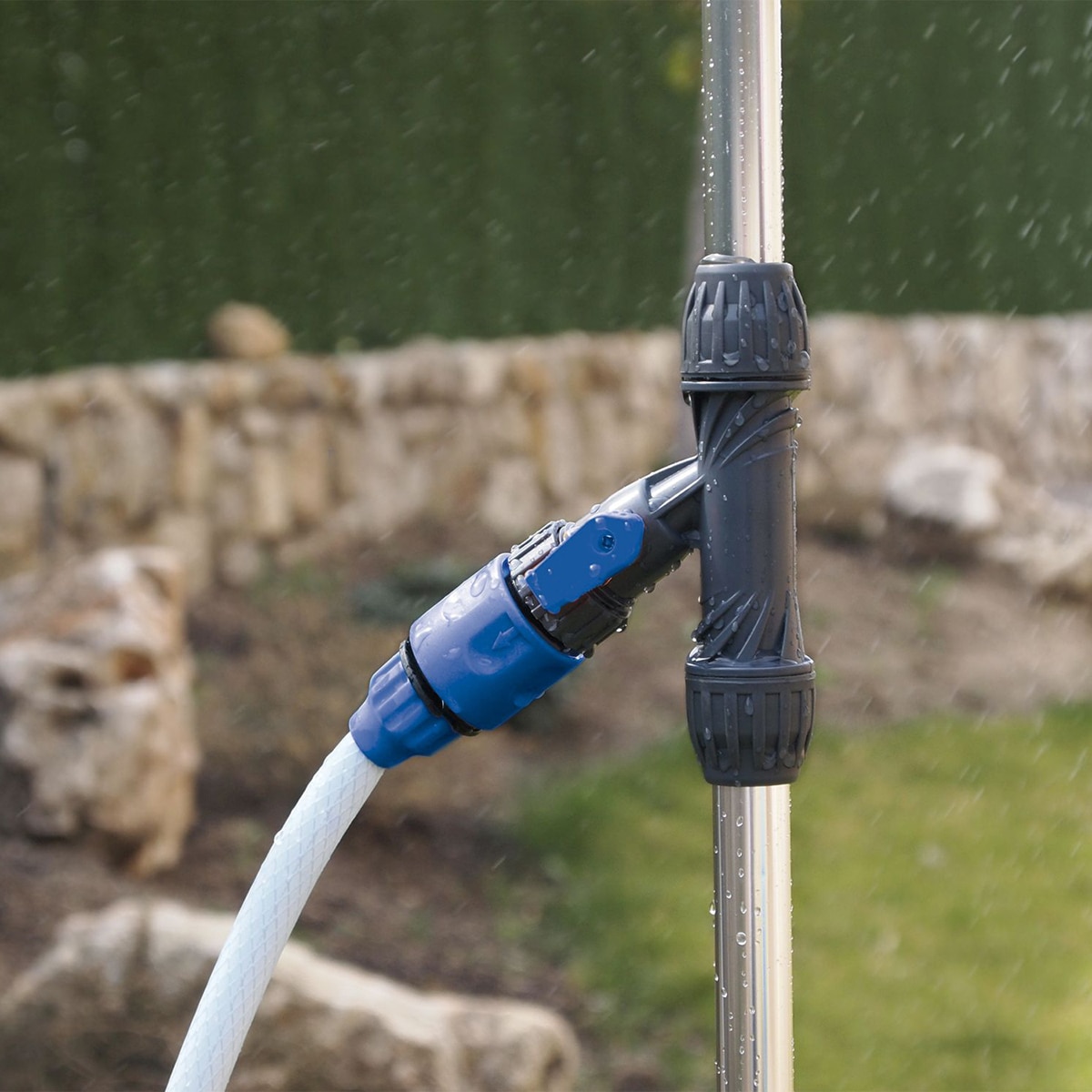 Chuveiro de Jardim com Tripé C2094N, 130–210 cm, Ajustável Azul-7