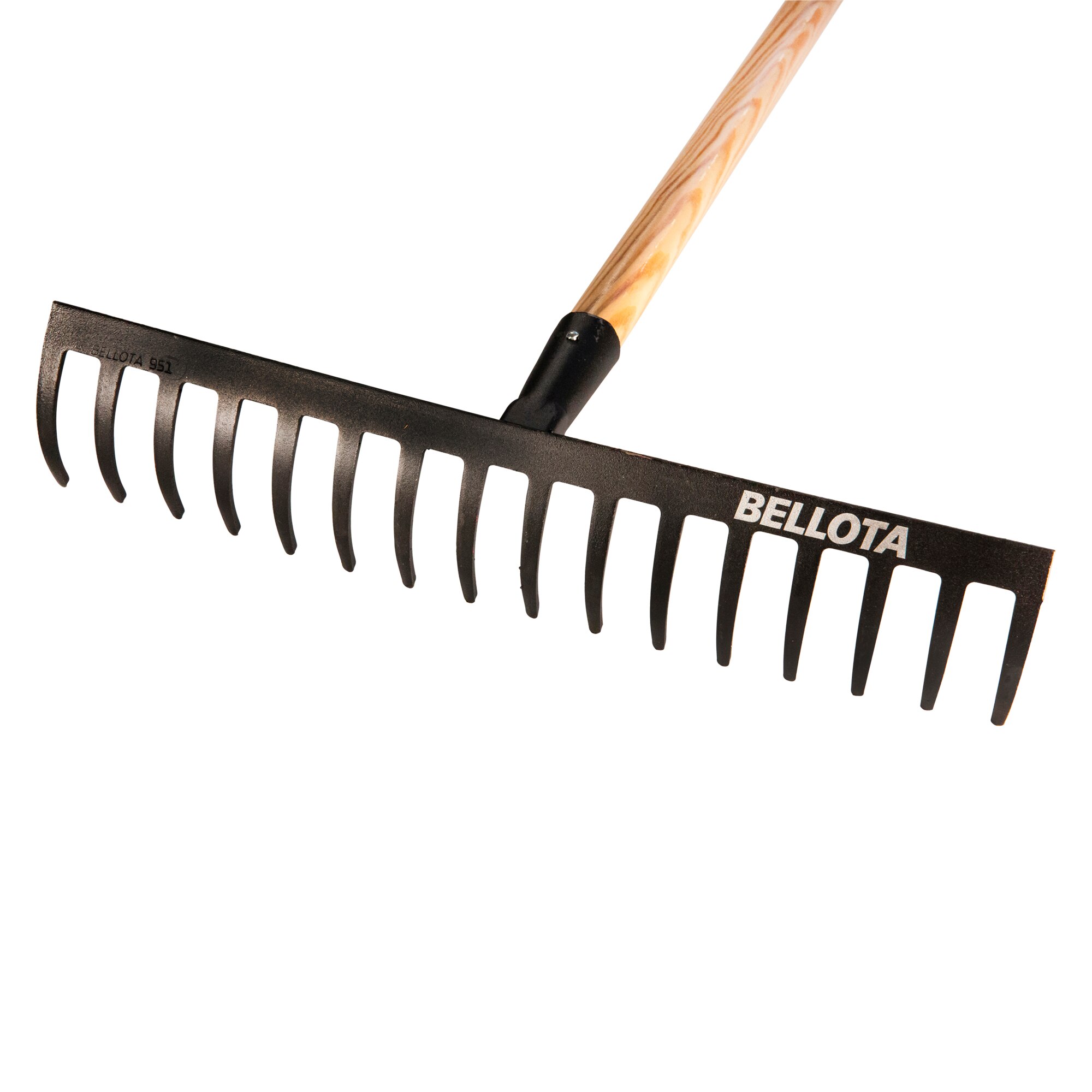 Rastrillo de jardin profesional con mango Negro / Madera-2