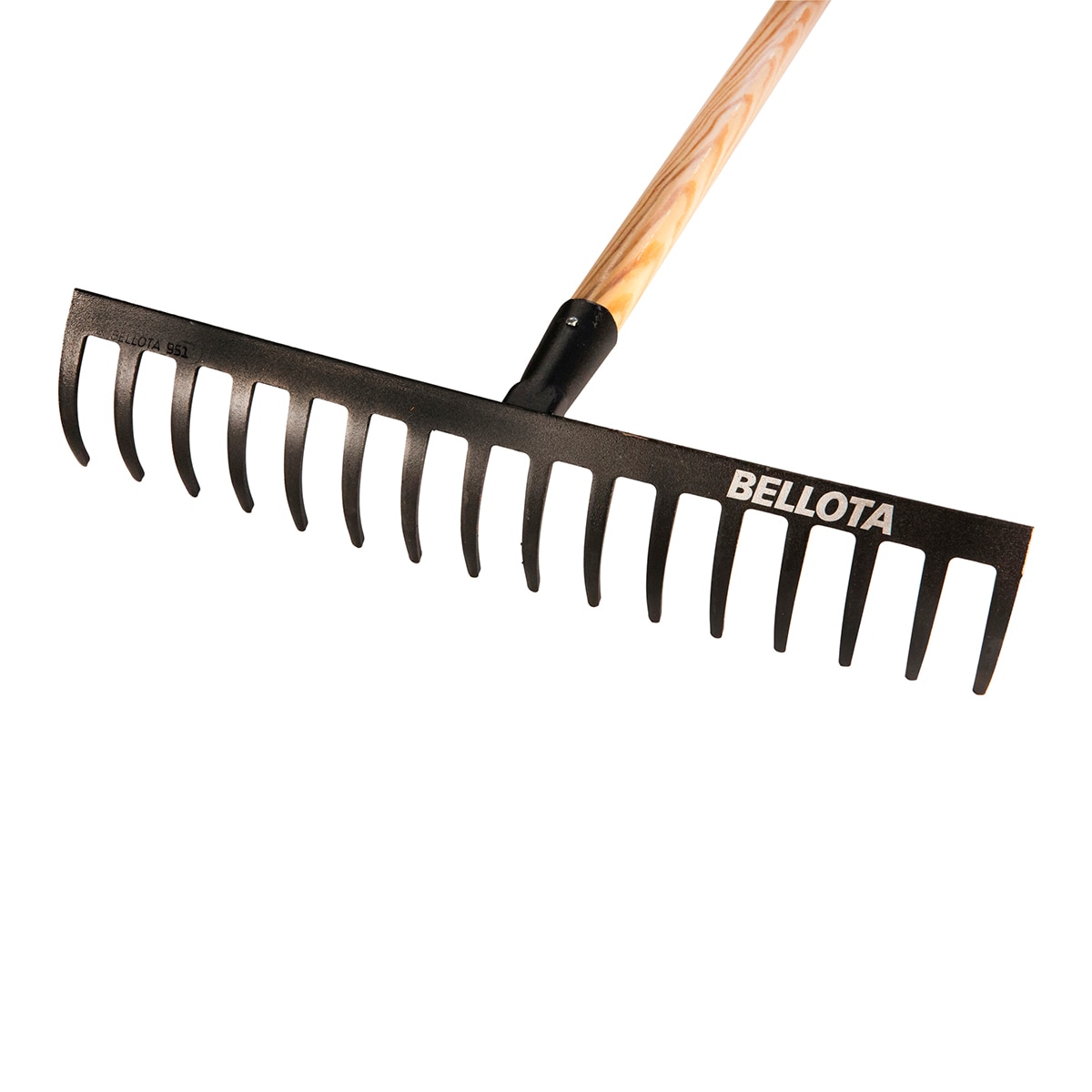 Rastrillo de jardin profesional con mango Negro / Madera-3