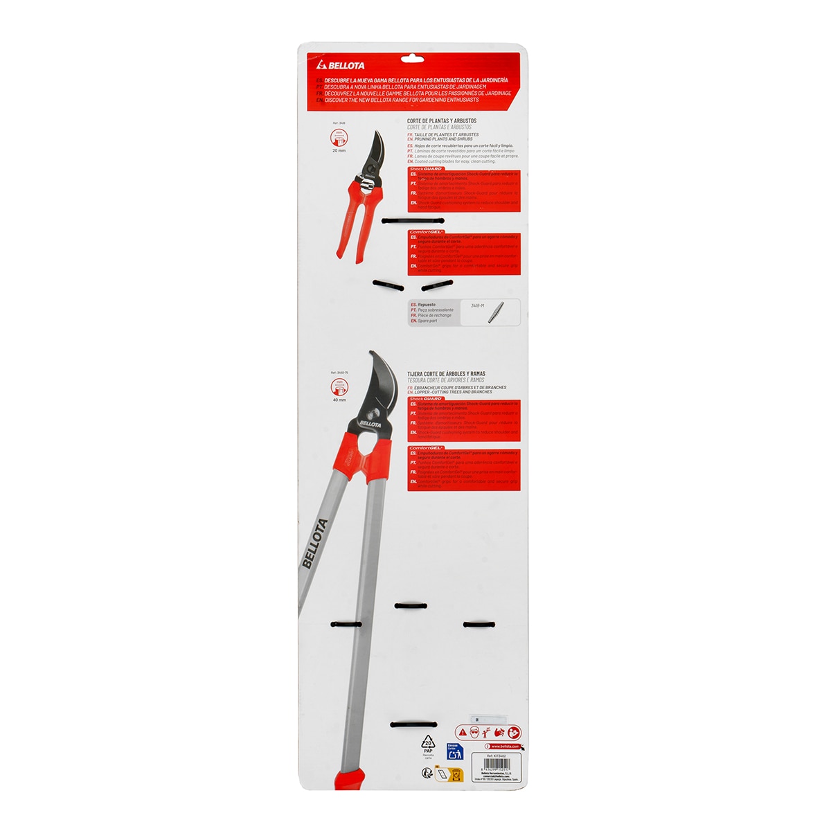 Podadora KIT3402 kit de tijeras Comfortgel Corte Bypass y con sistema de amortiguación Rojo-2