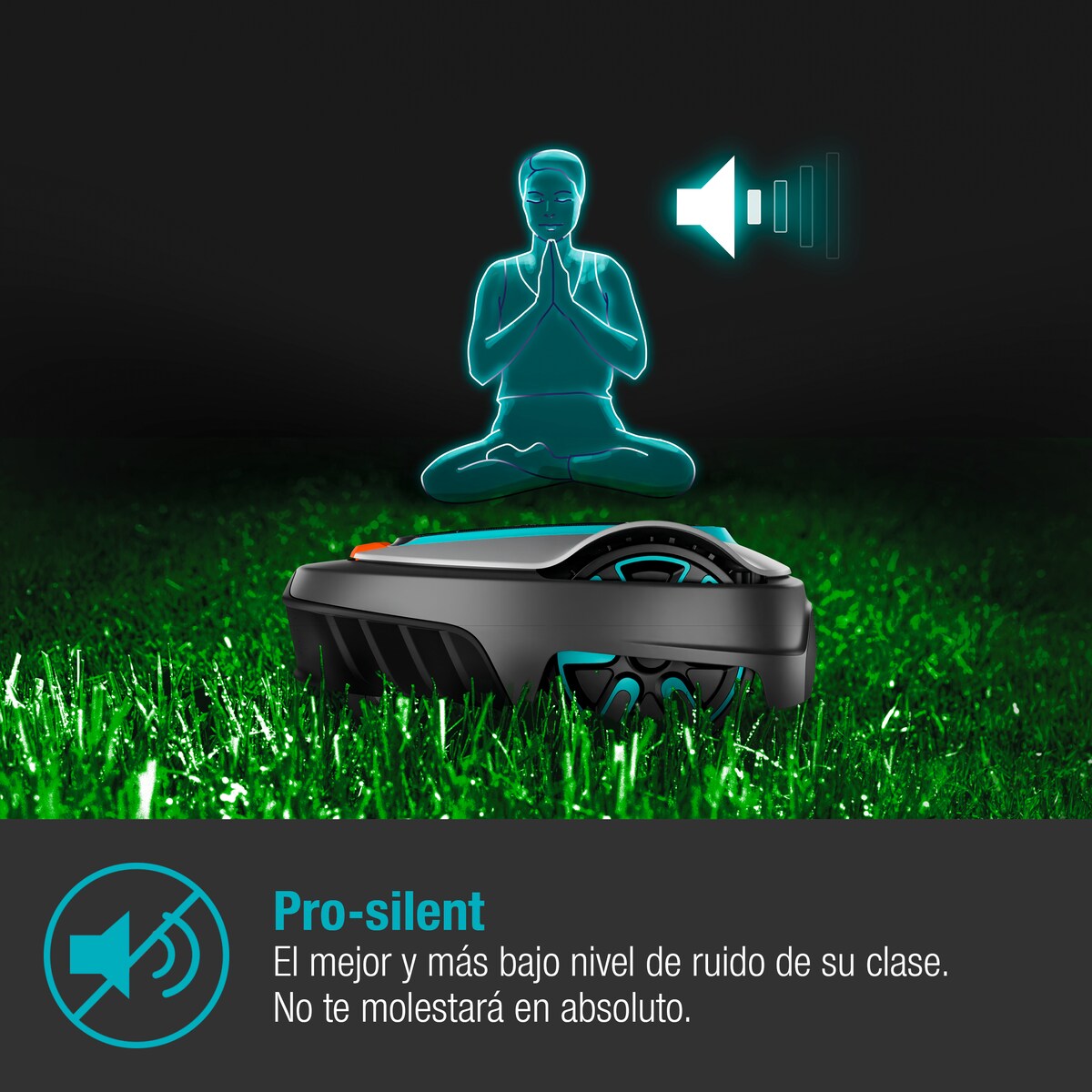 Robot cortacésped Sileno City 250 m².. Gris / Azul-4