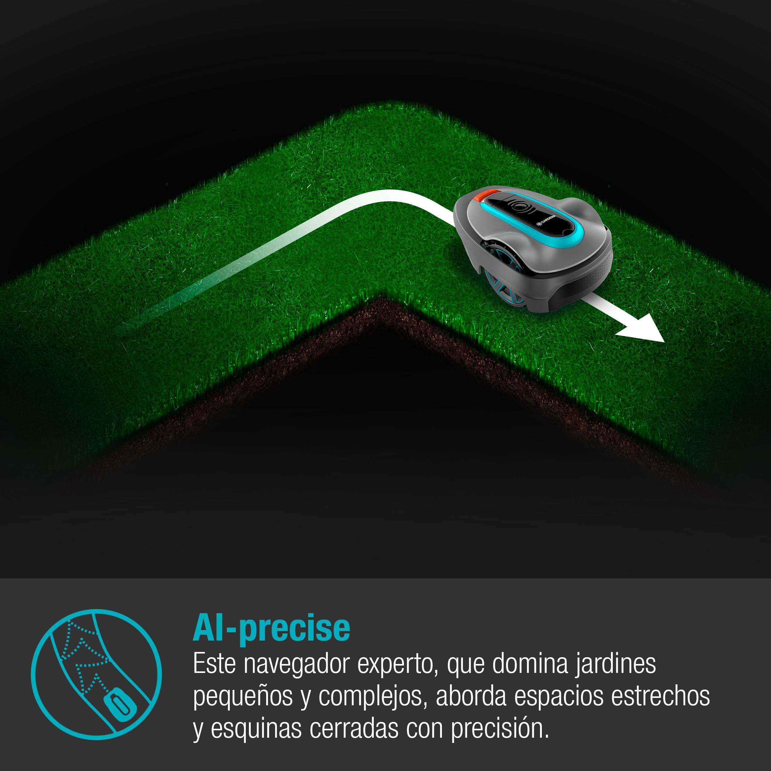 Robot cortacésped Sileno City 250 m².. Gris / Azul-5