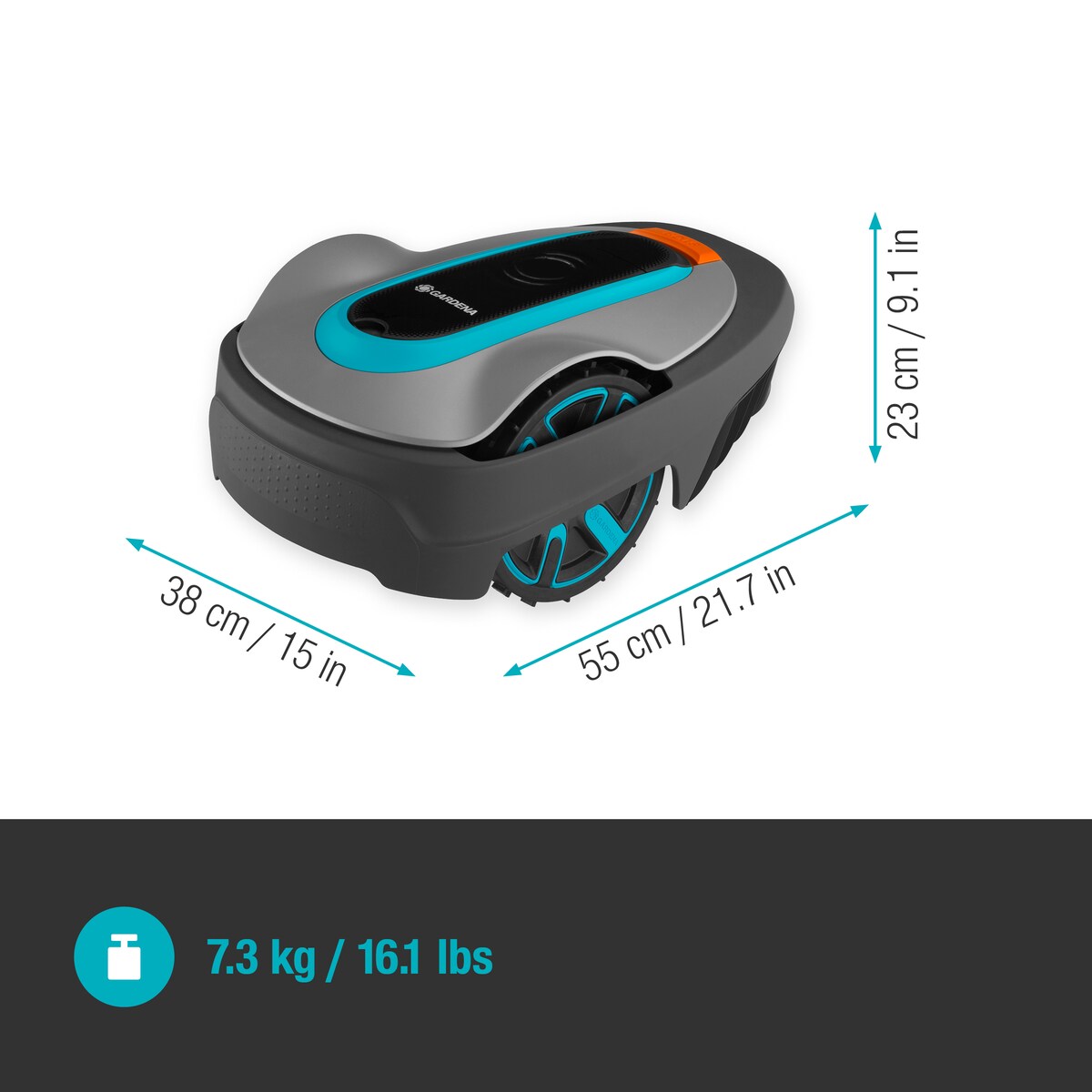 Robot cortacésped Sileno City 250 m².. Gris / Azul-8