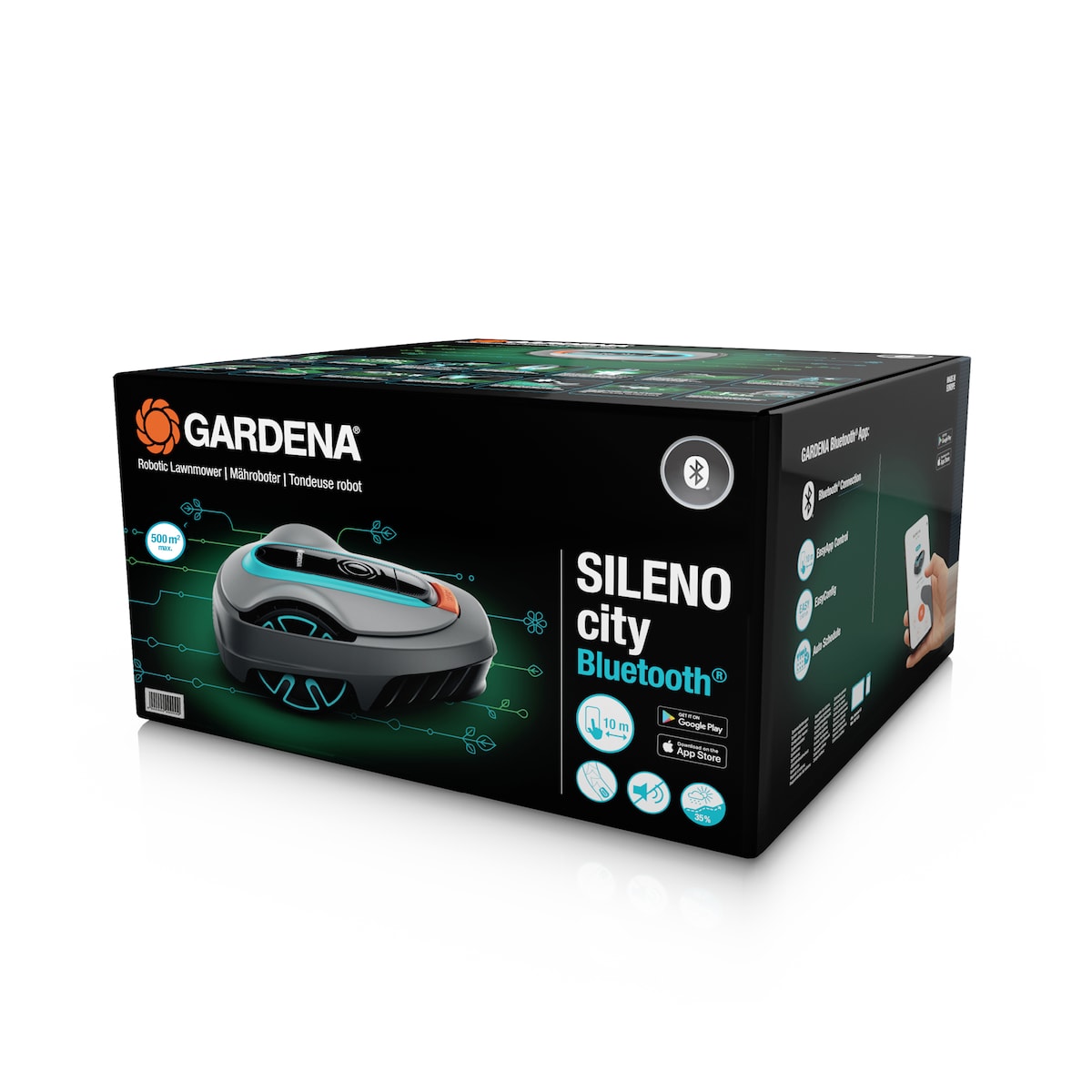 Robot cortacésped Sileno City 250 m².. Gris / Azul-9