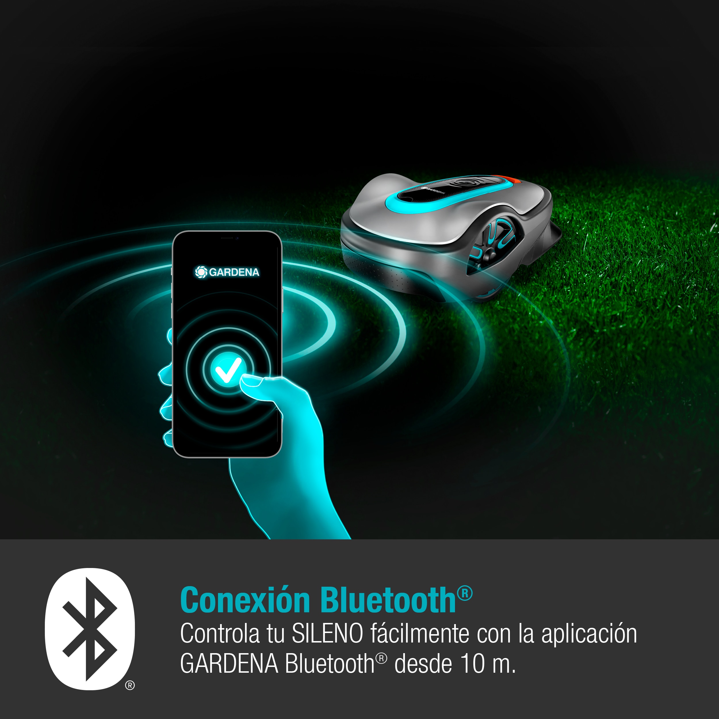 Robot cortacésped Sileno Life 750 m² Gris / Azul-3