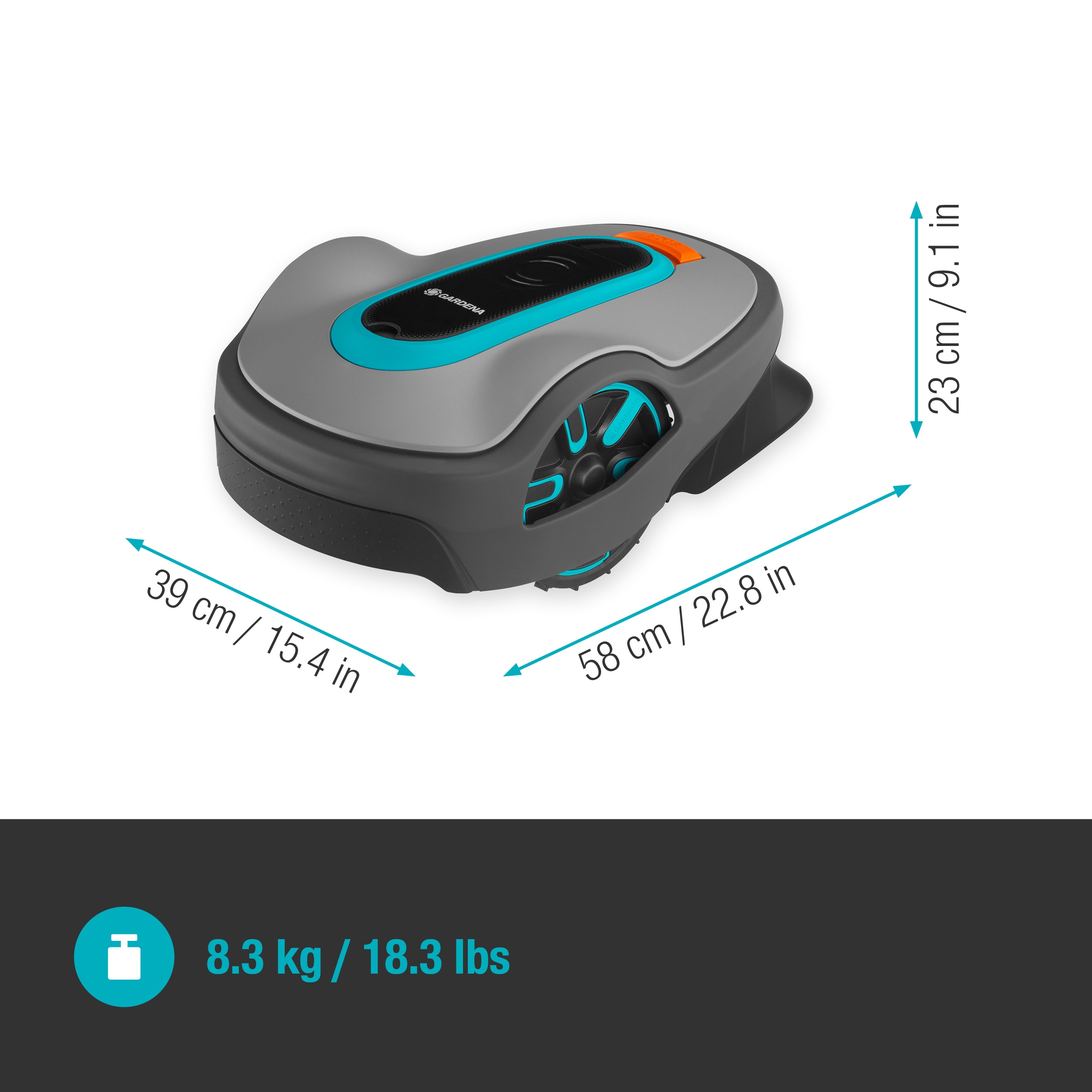 Robot cortacésped Sileno Life 750 m² Gris / Azul-8