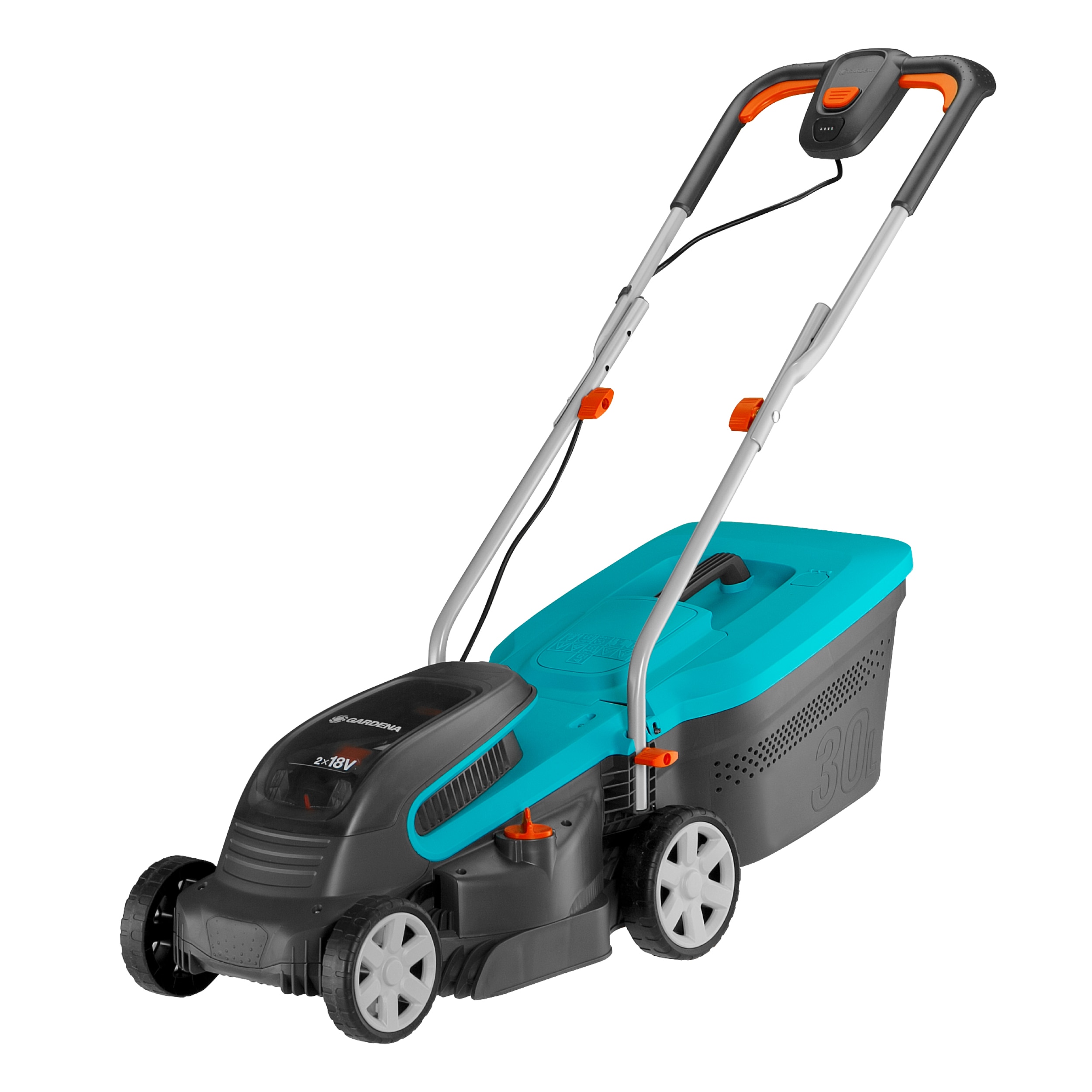 Cortacésped a batería Power Max 32/2x18 V Power for All Gris / Azul-1