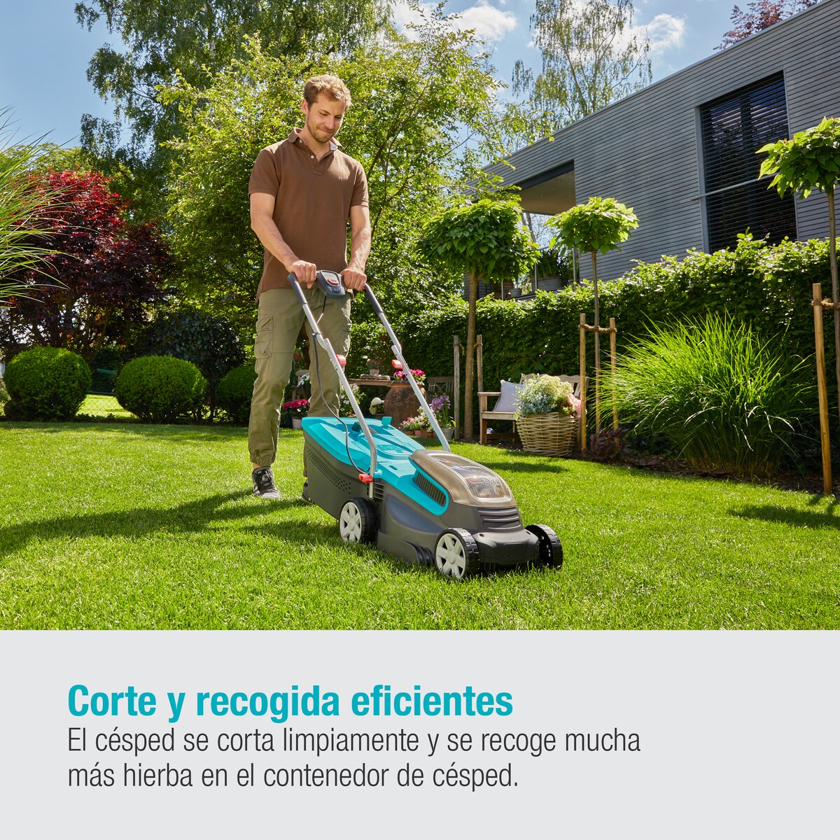 Cortacésped a batería Power Max 32/2x18 V Power for All Gris / Azul-3