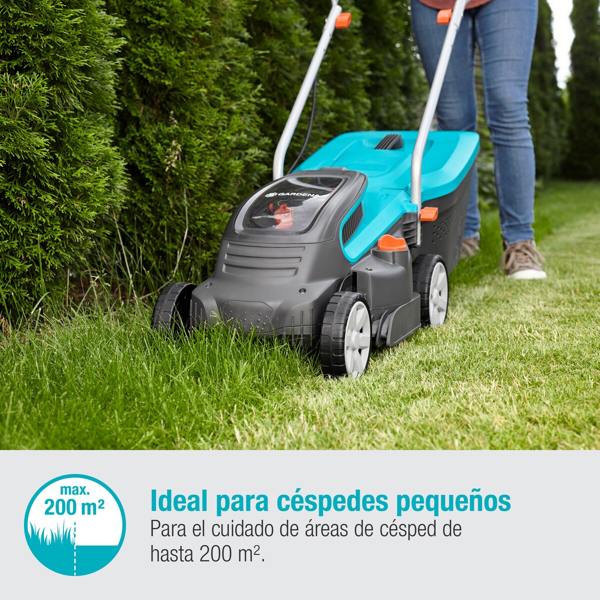 Cortacésped a batería Power Max 32/2x18 V Power for All Gris / Azul-7