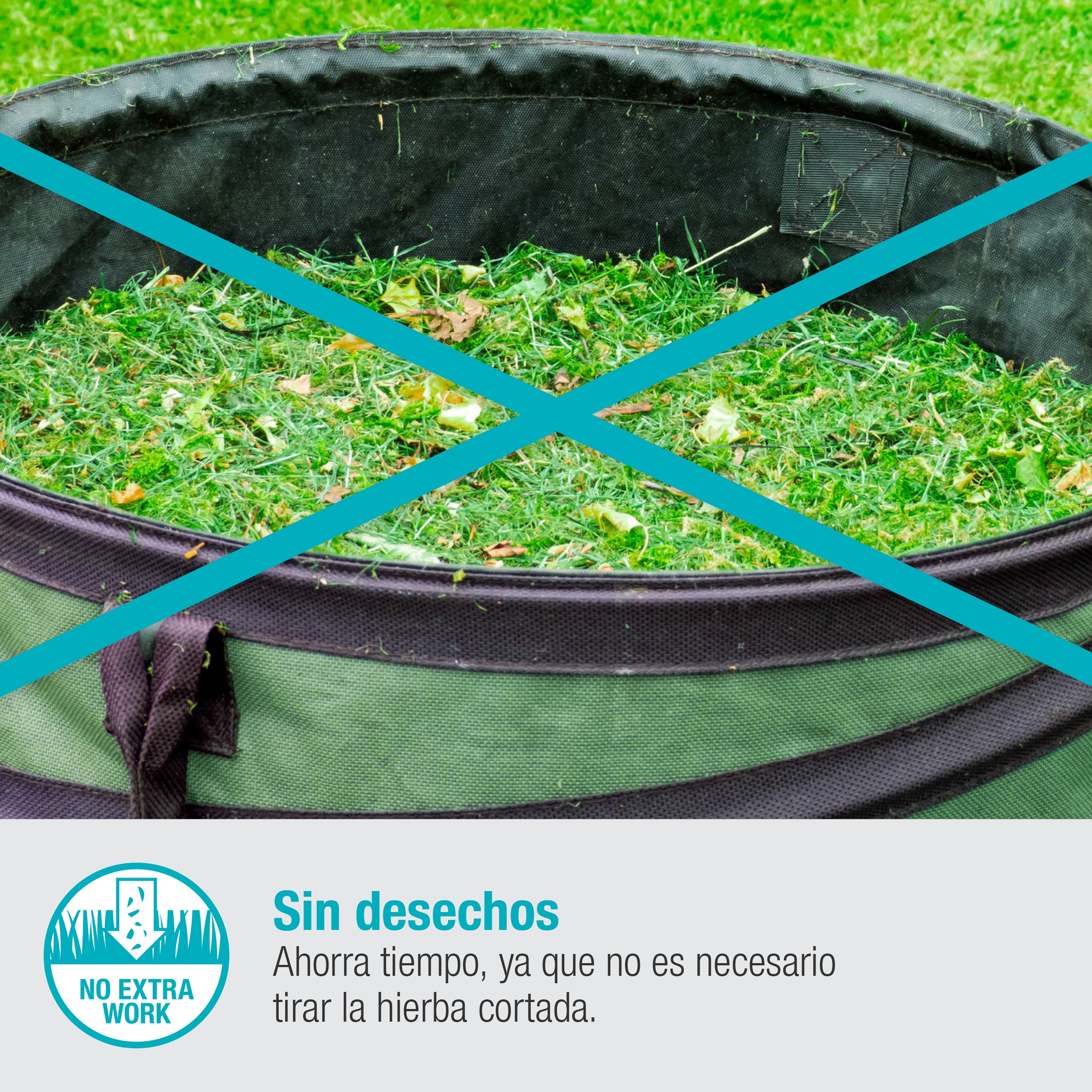 Cortacésped a batería jardines pequeños 22/18 V HandyMower Power for All Gris / Azul-5