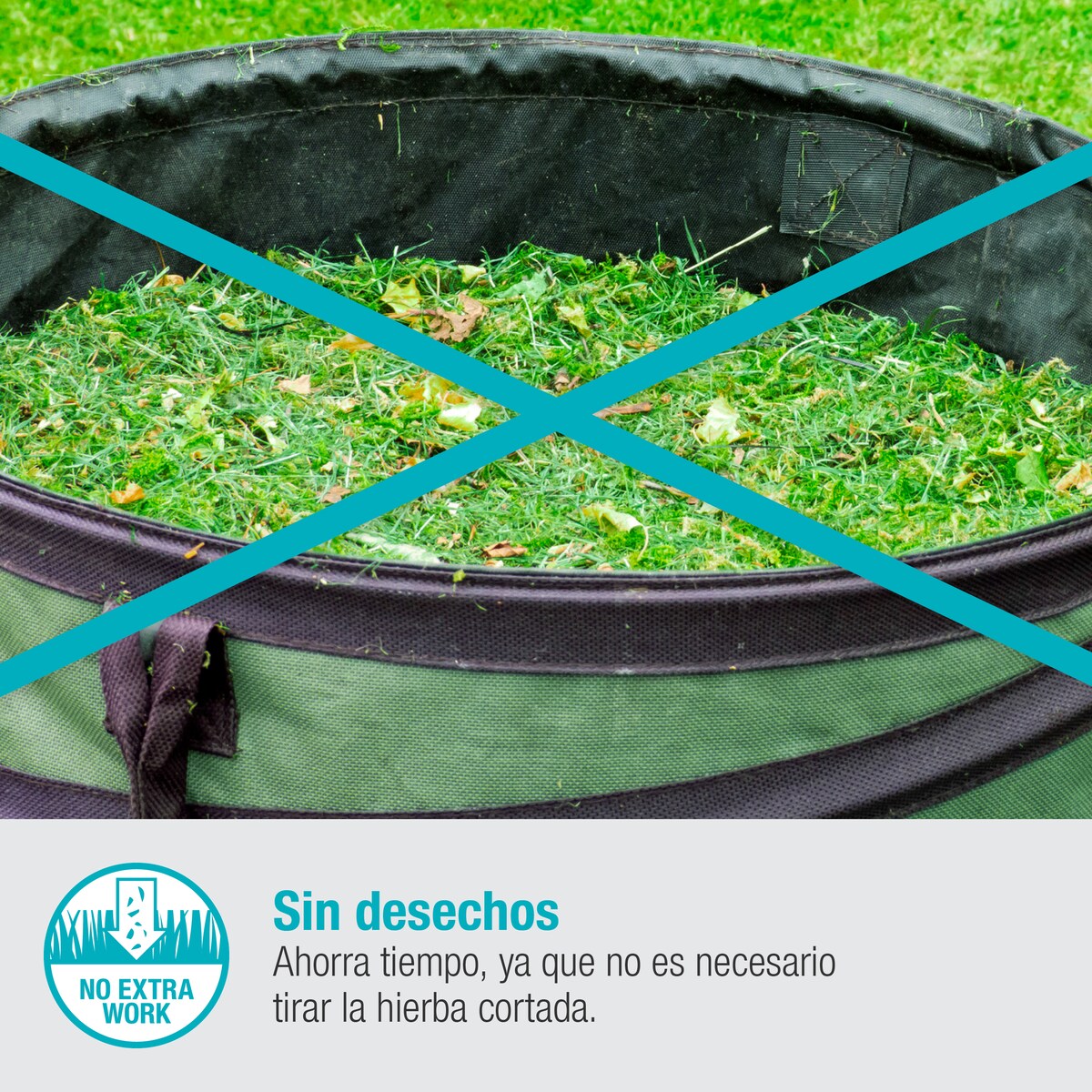 Cortacésped a batería jardines pequeños 22/18 V HandyMower Power for All Gris / Azul-5