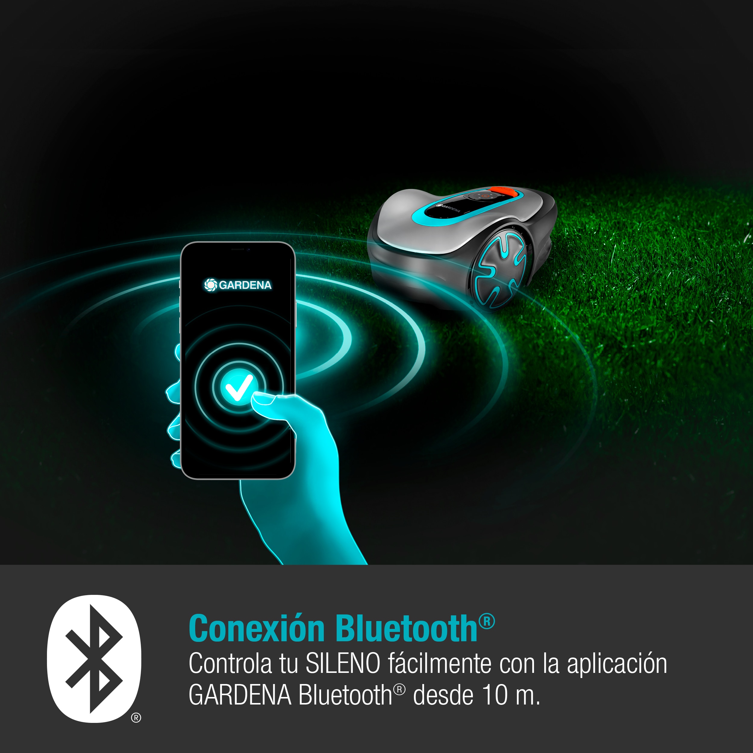 Robot cortacésped Sileno Minimo 250 m² Gris / Azul-3
