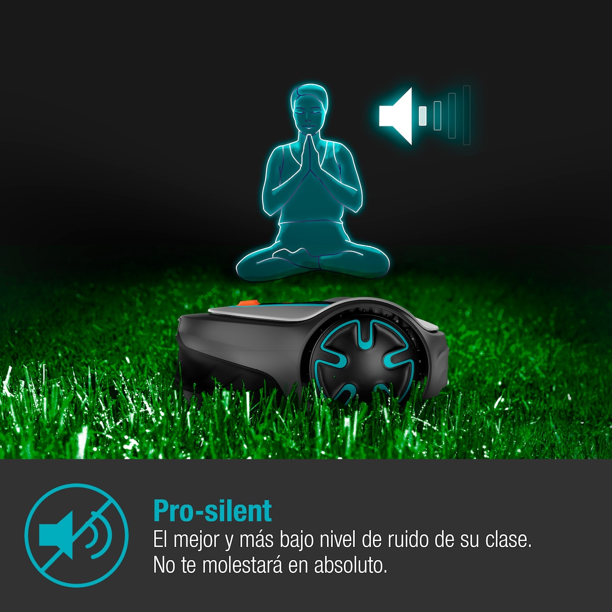 Robot cortacésped Sileno Minimo 250 m² Gris / Azul-4