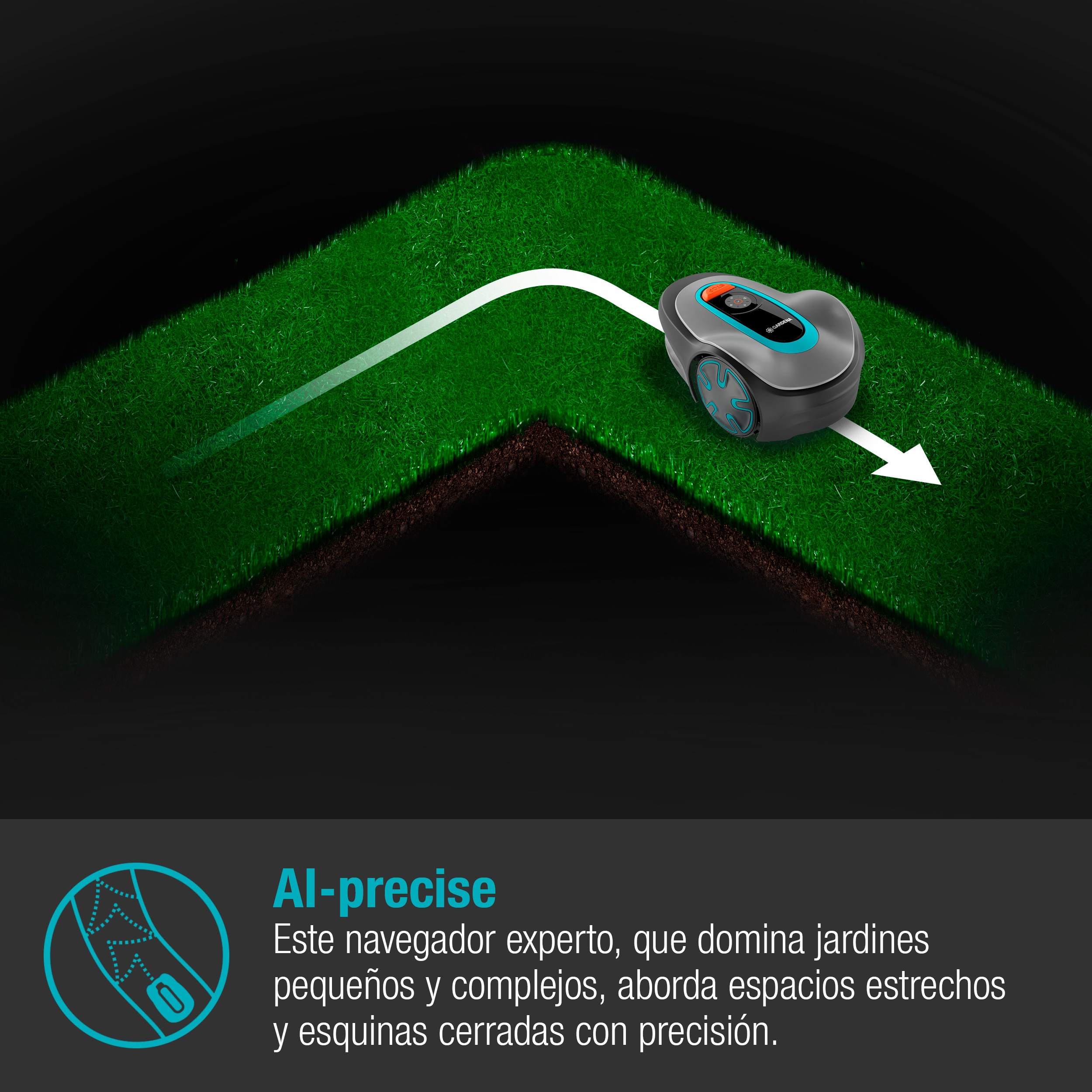 Robot cortacésped Sileno Minimo 250 m² Gris / Azul-5