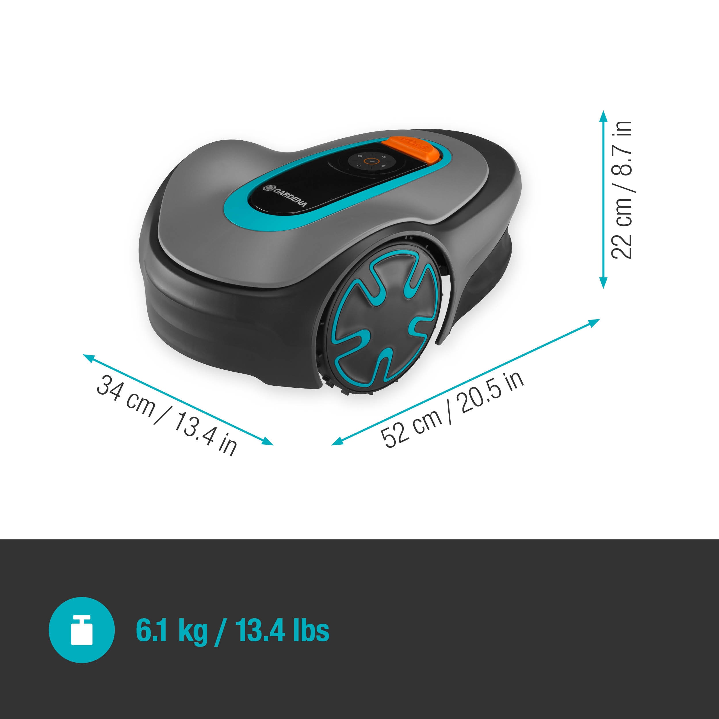 Robot cortacésped Sileno Minimo 250 m² Gris / Azul-8