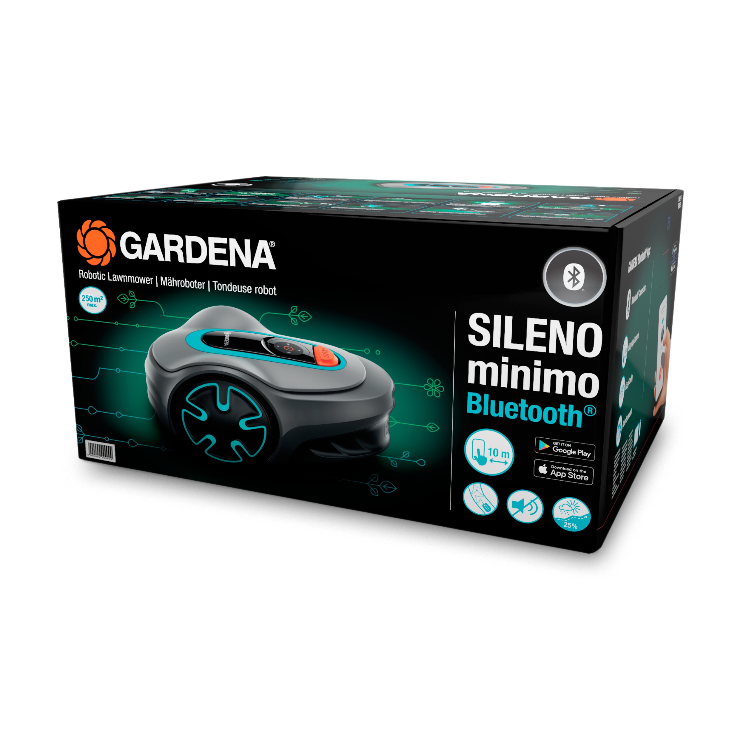 Robot cortacésped Sileno Minimo 250 m² Gris / Azul-9