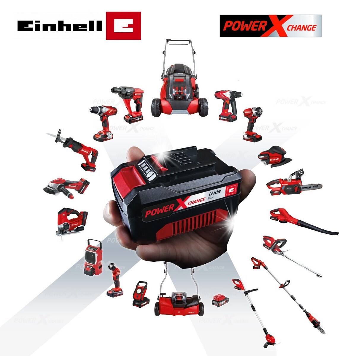 Cortacésped batería 18 V Rojo / Negro-3