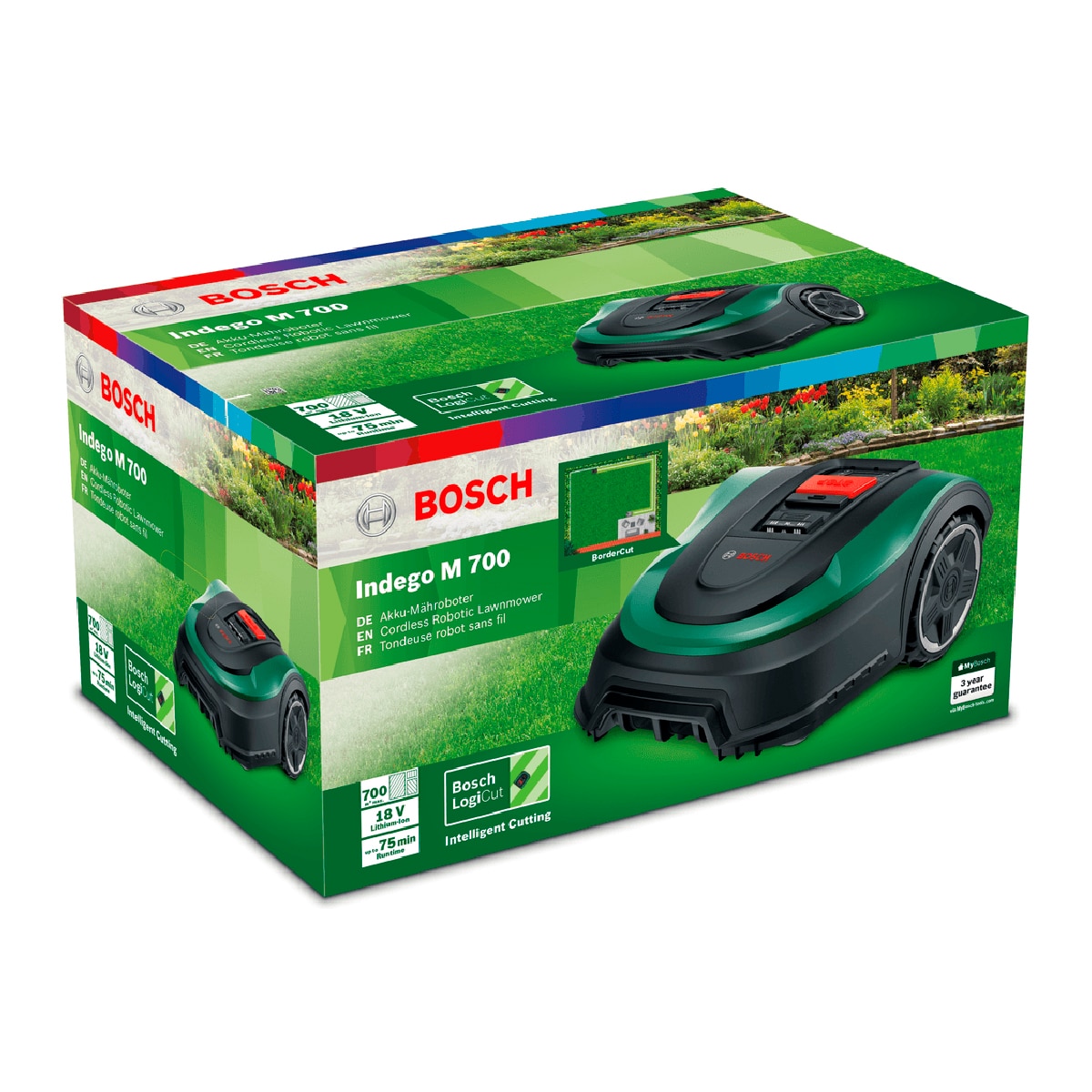 Robot Corta-Relva a Bateria - 700 m² Verde / Preto-4