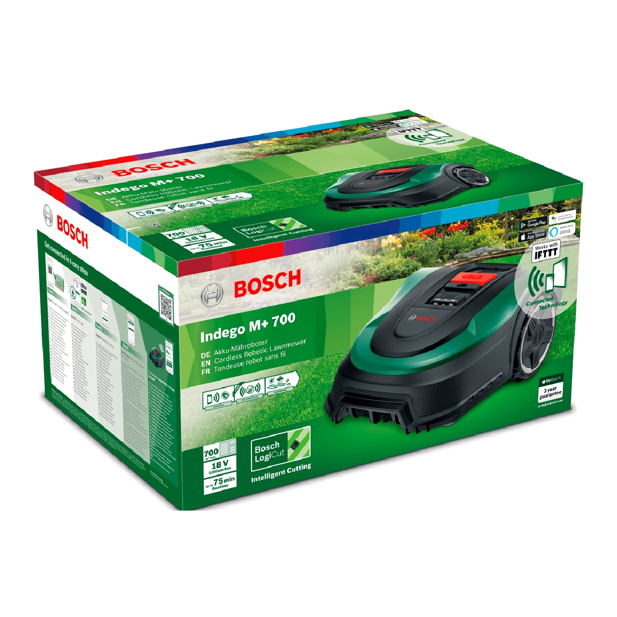 Robot cortacésped a batería conectado 700 m² Verde / Negro-4