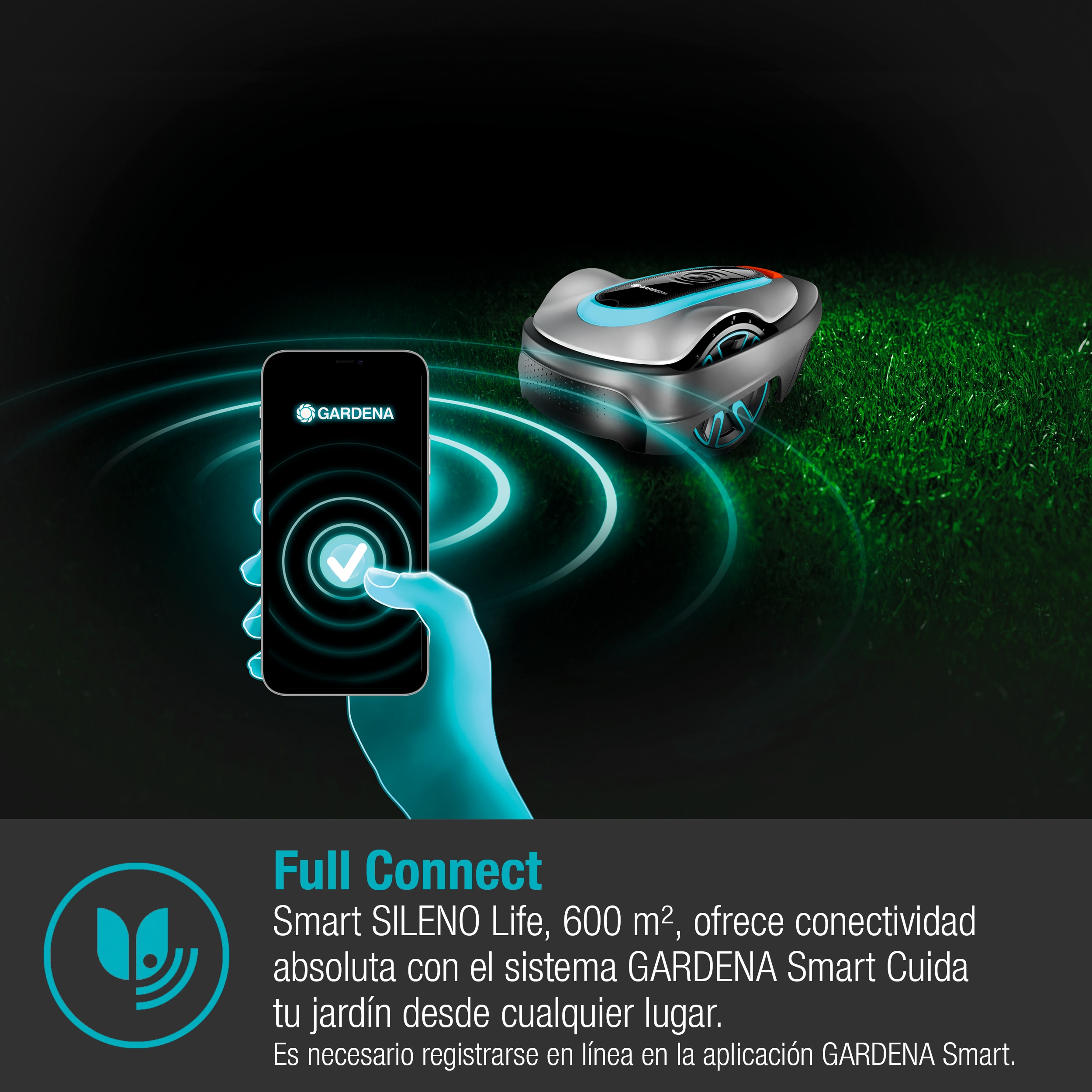 GARDENA Robot cortacésped smart Sileno city 500M2 (tecnología LONA) (19602-74) Gris / Azul-4