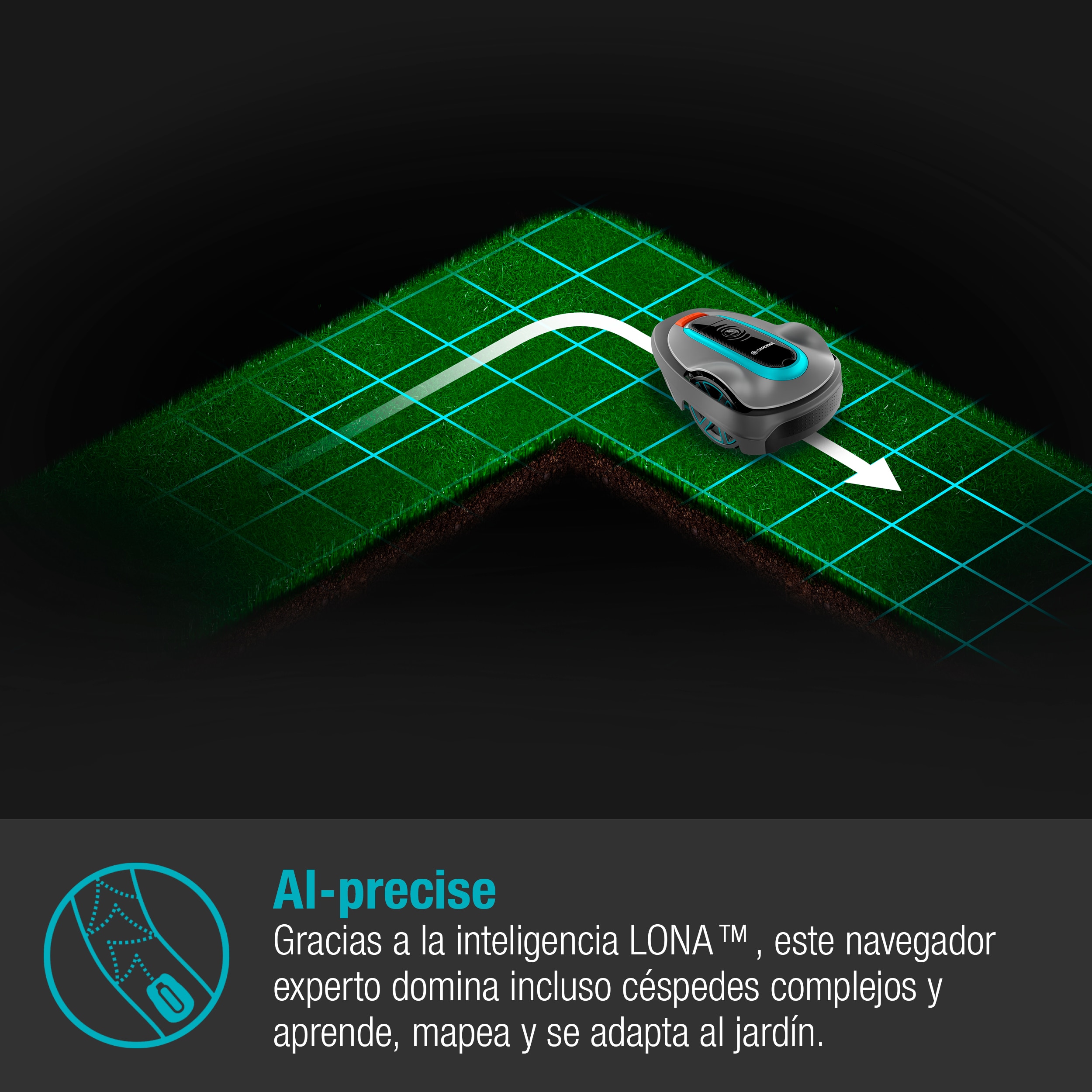 GARDENA Robot cortacésped smart Sileno city 500M2 (tecnología LONA) (19602-74) Gris / Azul-6