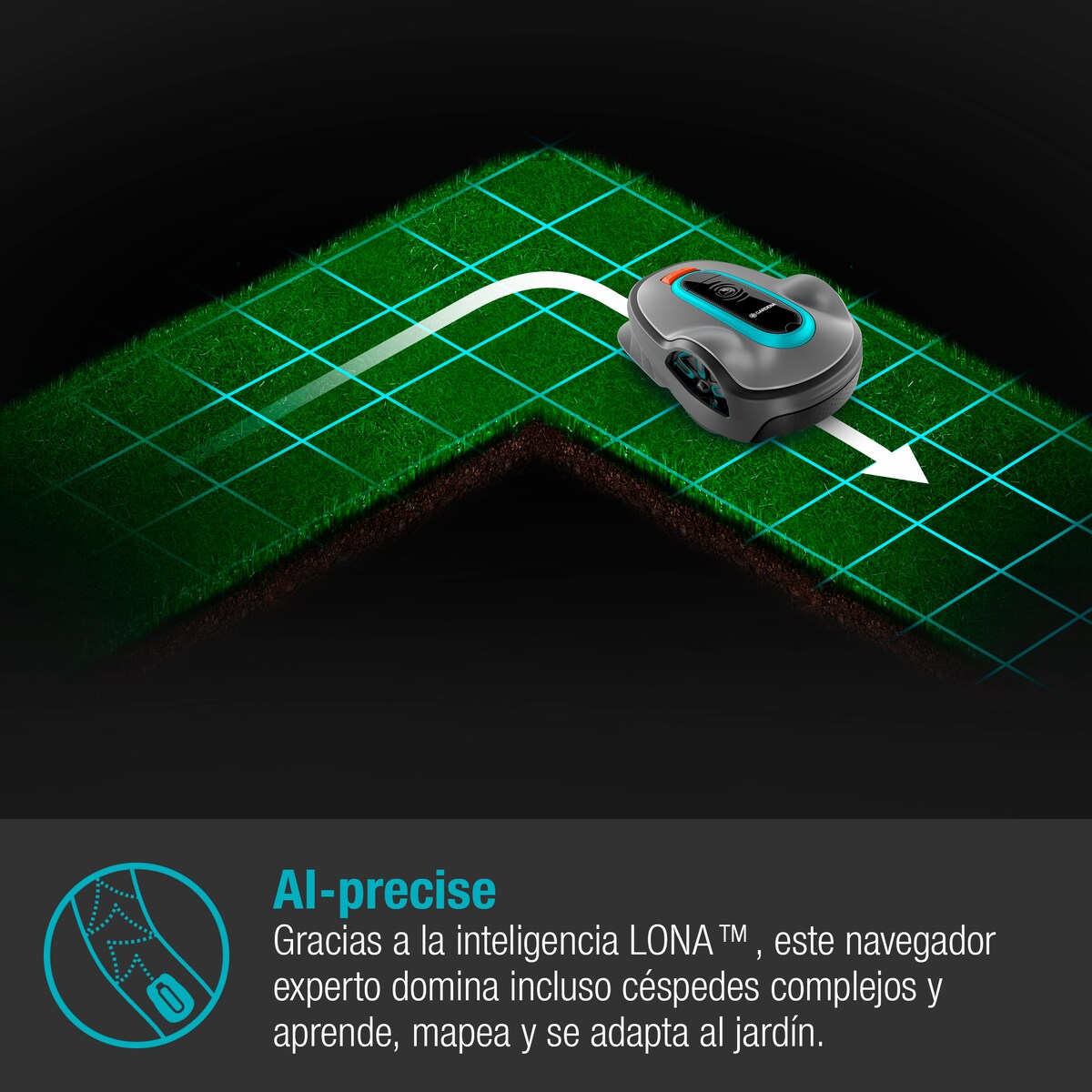 GARDENA Robot cortacésped smart Robot Sileno Life 1000m² (tecnología LONA) (19702-74) Gris / Azul-5