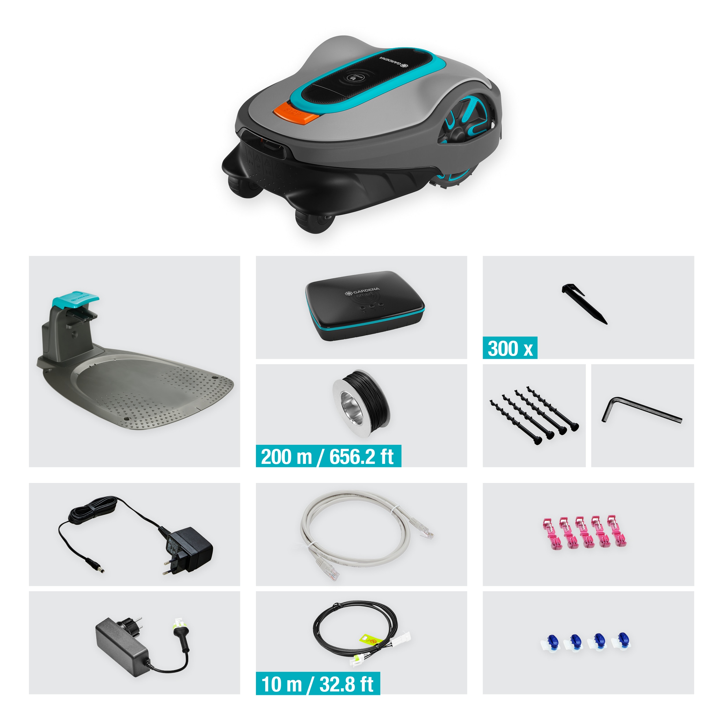 GARDENA Robot cortacésped smart Robot Sileno Life 1000m² (tecnología LONA) (19702-74) Gris / Azul-9