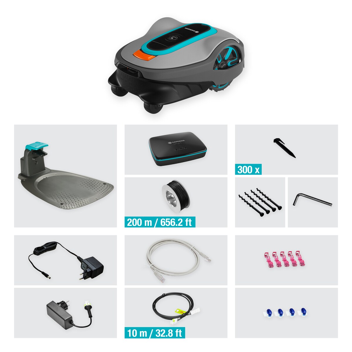 GARDENA Robot cortacésped smart Robot Sileno Life 1000m² (tecnología LONA) (19702-74) Gris / Azul-9