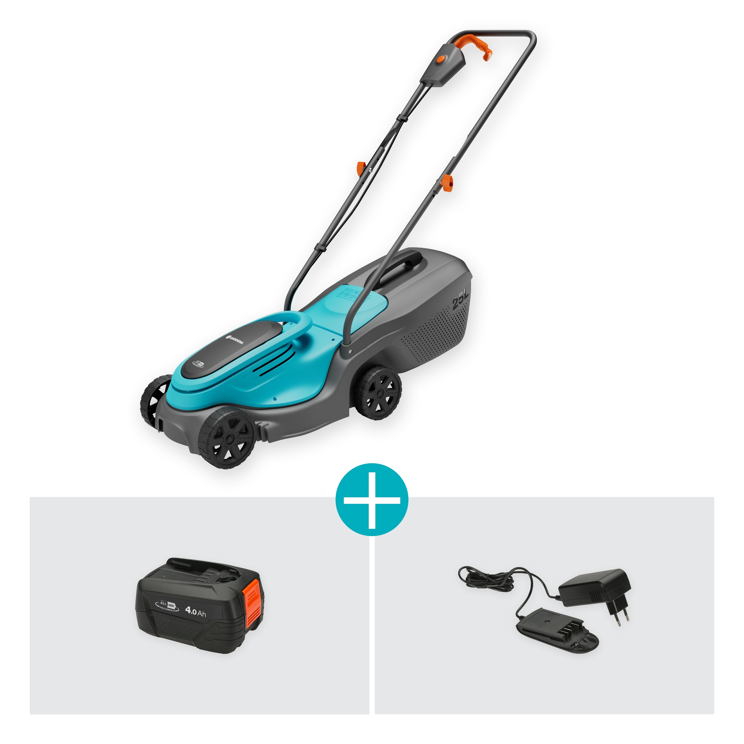 Corta-Relva a Bateria Power Max 30/18 V Power for All Cinzento / Azul-11