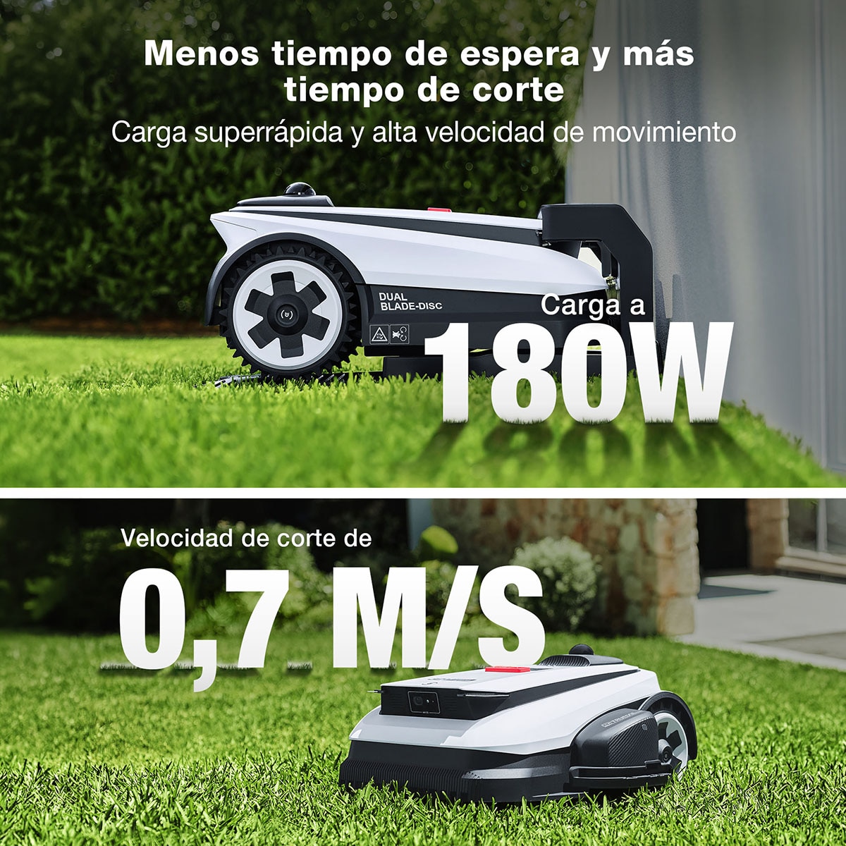 Robot Corta césped Ecovacs Goat A1600 LiDAR Navegación inteligente Blanco-9