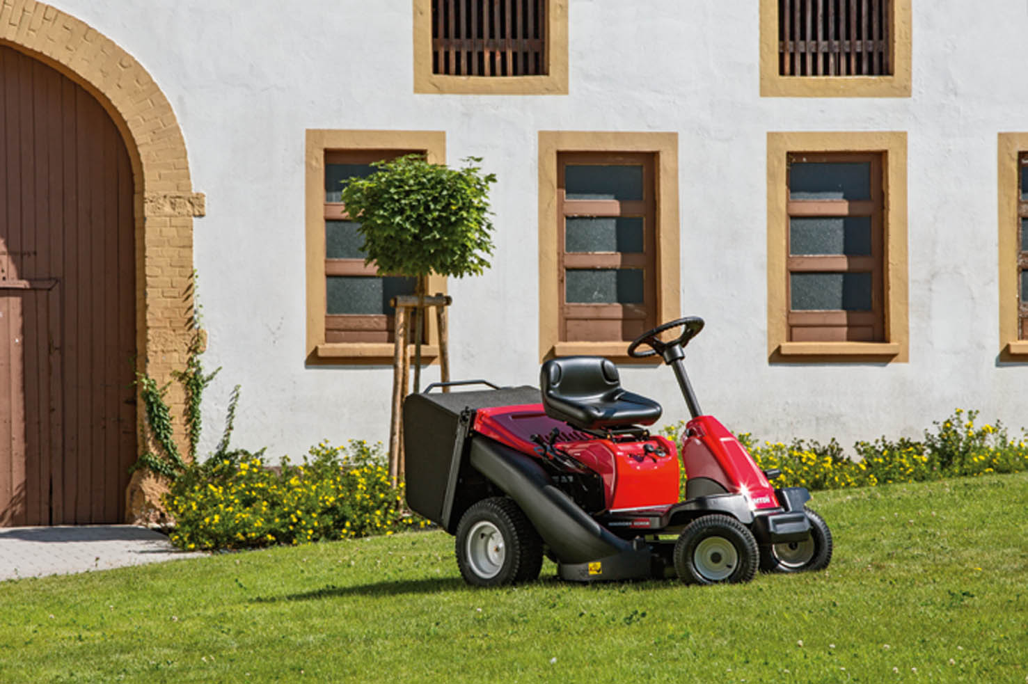 Cortacésped Motor Gasolina 4T 190 cm³ 3,43 kW Ø 60 cm MINI RIDER60 RD Rojo / Negro-4
