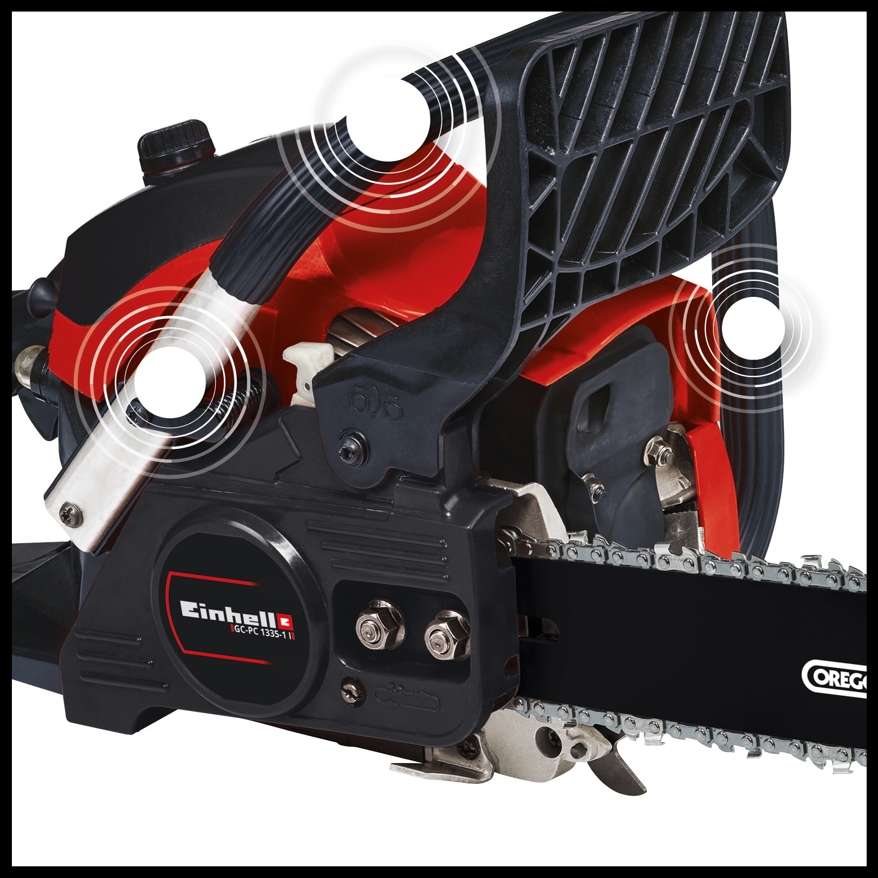 Motosierra gasolina Rojo / Negro-2
