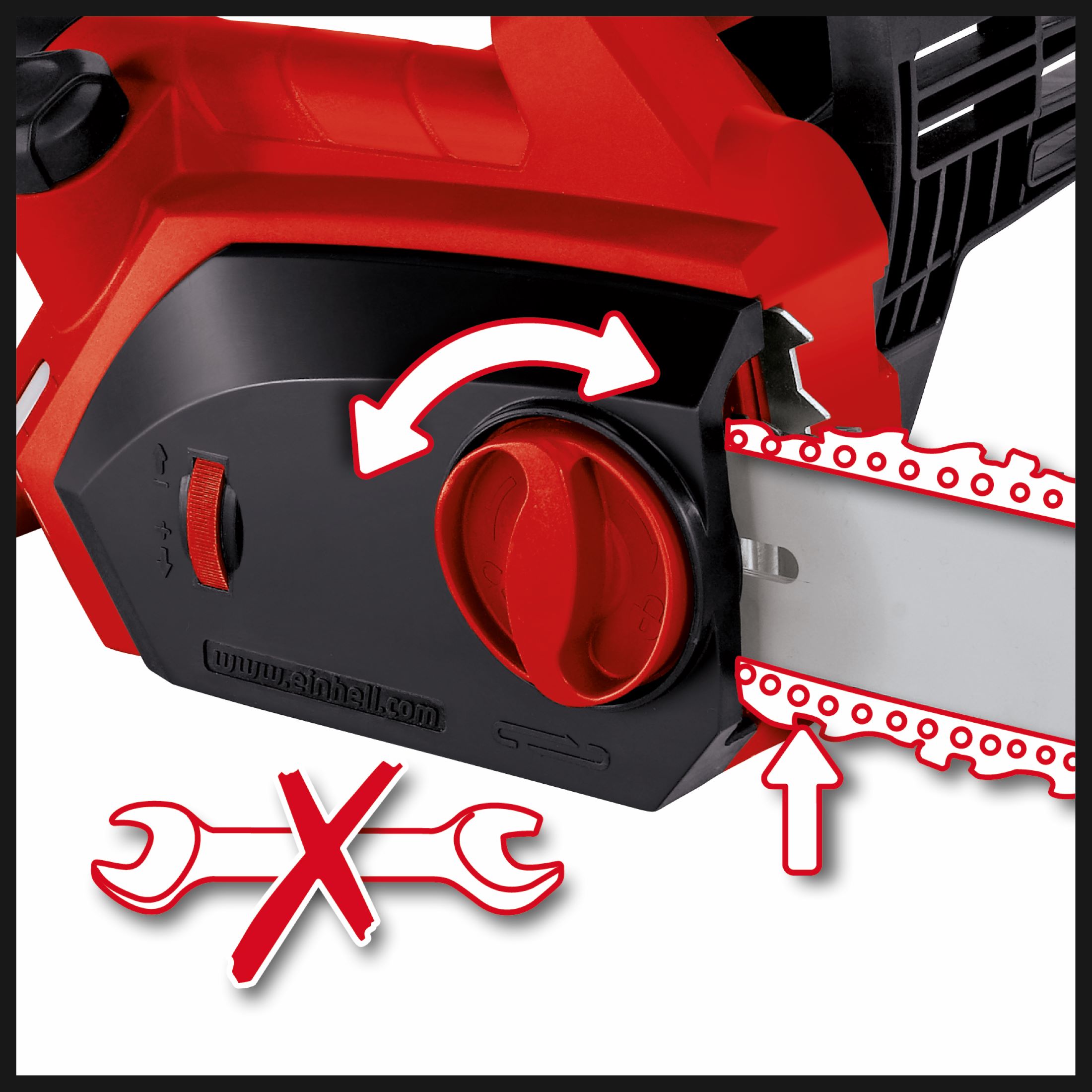 Motosserra Elétrica - 1800 W Vermelho / Preto-3