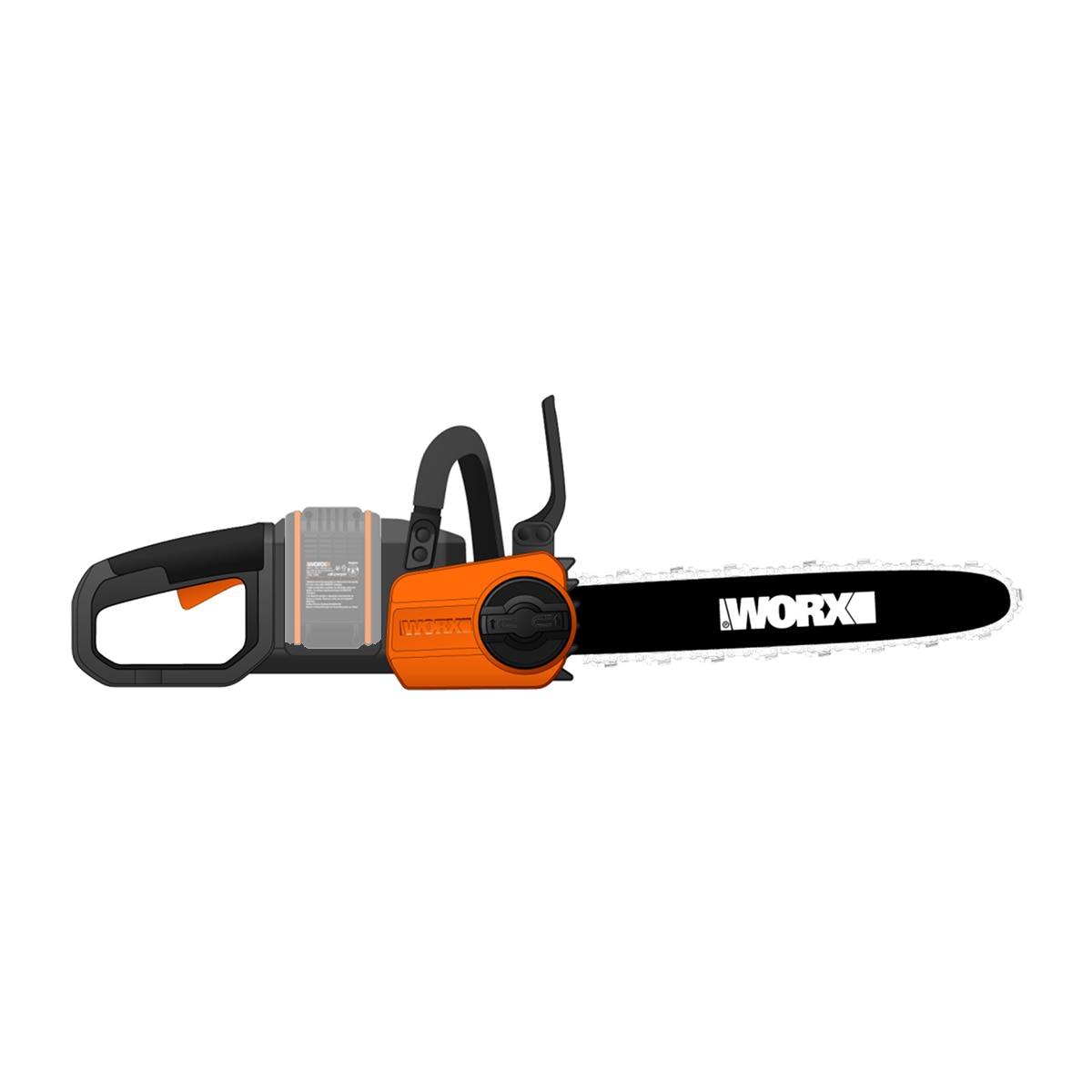 Worx – Motosierra a Batería 20 V Brushless WG384E.9 (14»/35 cm) (sin baterías ni cargador).