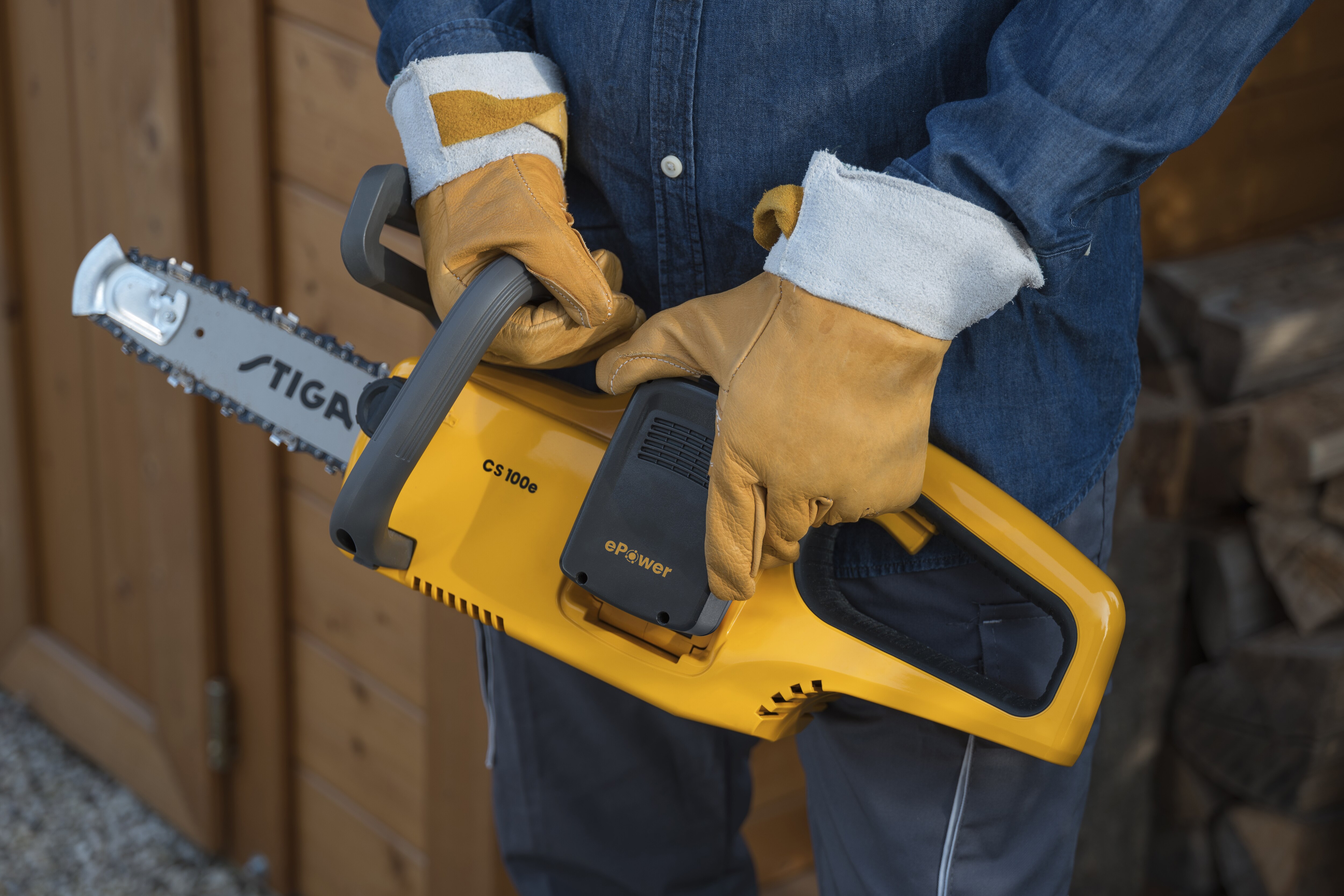 Motosierra de Batería CS 100e Kit Amarillo / Negro-4