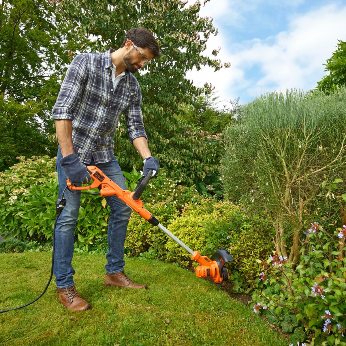 Cortabordes eléctrico 450W 25cm Naranja-2